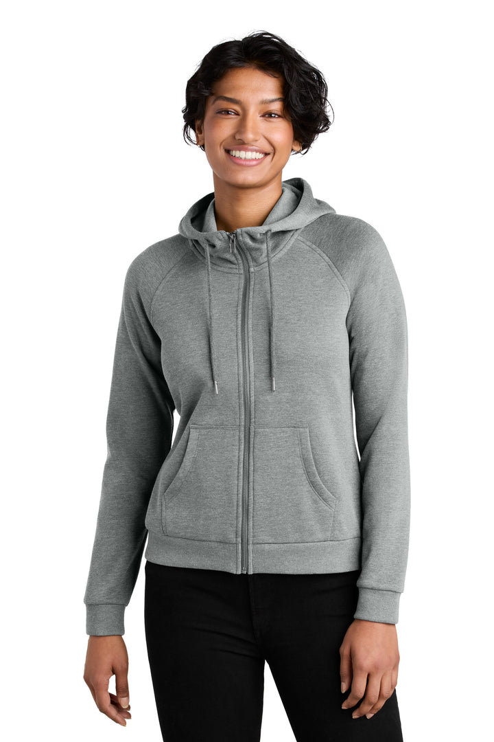 Allmade® Women's Organic CVC Fleece Full-Zip Hoodie AL5003 - Aluminum Grey Heather - 2XL