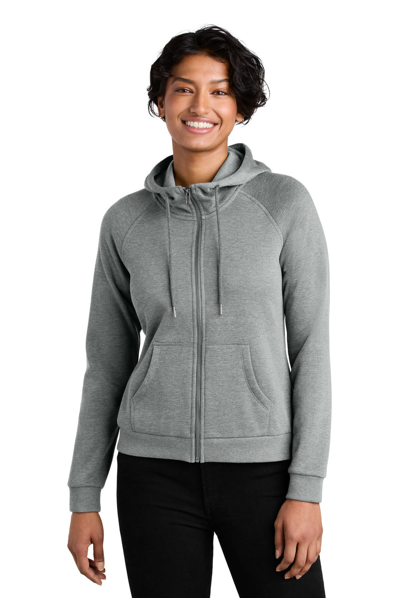 Allmade® Women's Organic CVC Fleece Full-Zip Hoodie AL5003 - Aluminum Grey Heather - 2XL