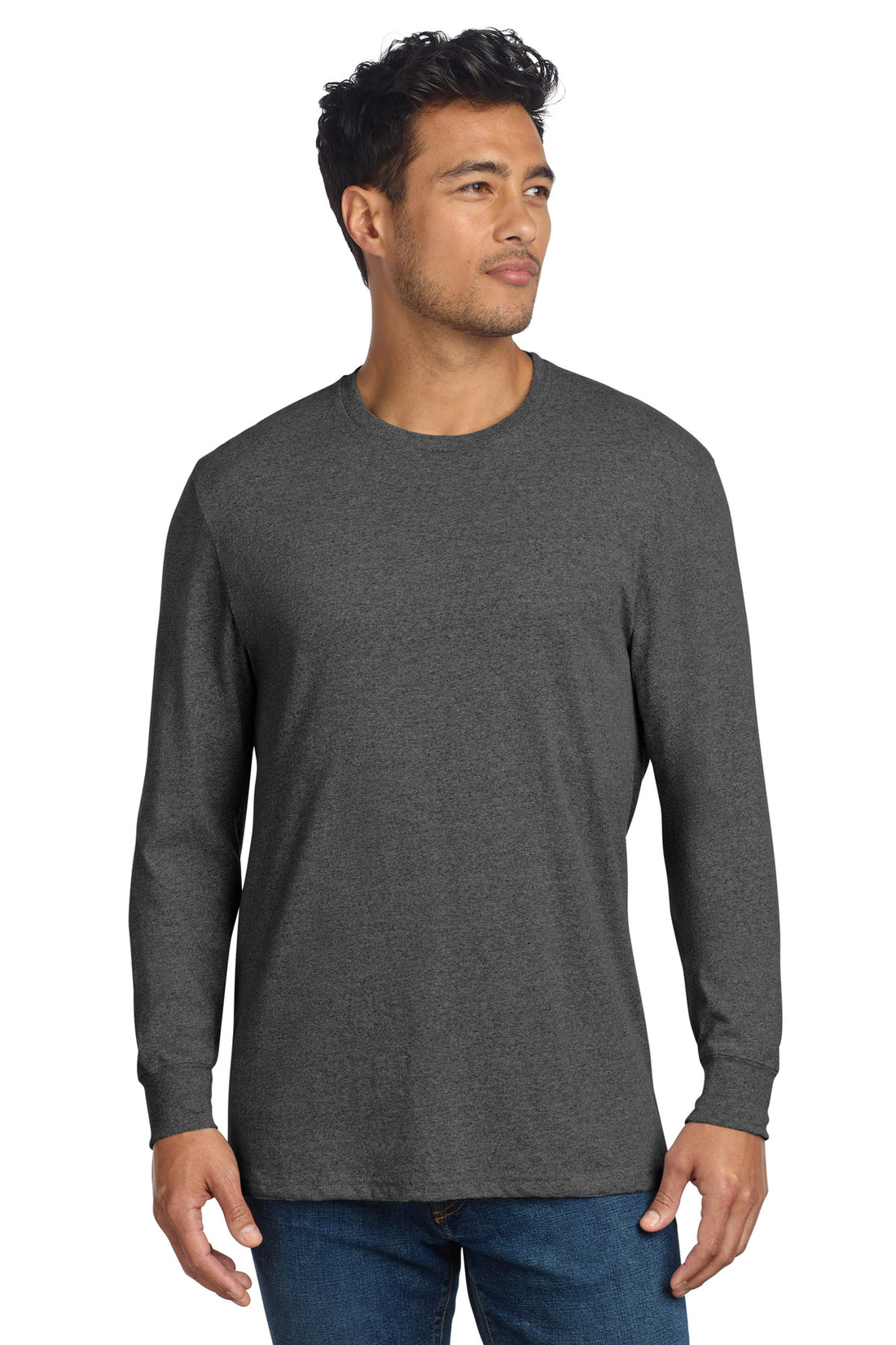 Allmade® Unisex Long Sleeve Recycled Blend Tee AL6204 - Reloaded Charcoal Heather - 2XL