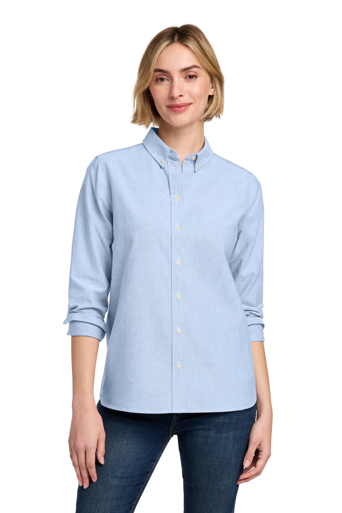 Brooks Brothers® Women's Casual Oxford Cloth Shirt BB18005 - Newport Blue - 2XL