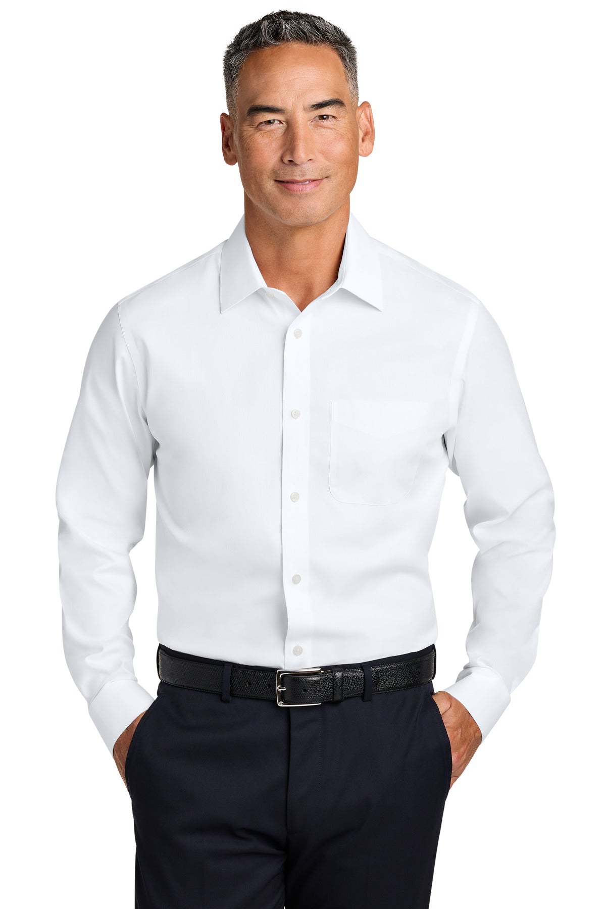 Brooks Brothers® Wrinkle-Free Stretch Pinpoint Spread Collar Shirt BB18012