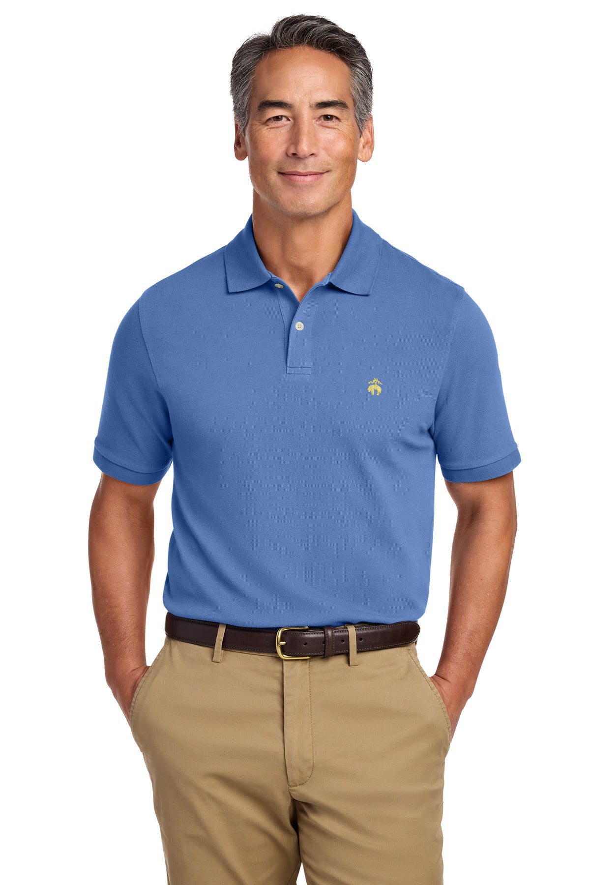 Brooks Brothers® Pima Cotton Pique Polo BB18200 - Charter Blue - 2XL