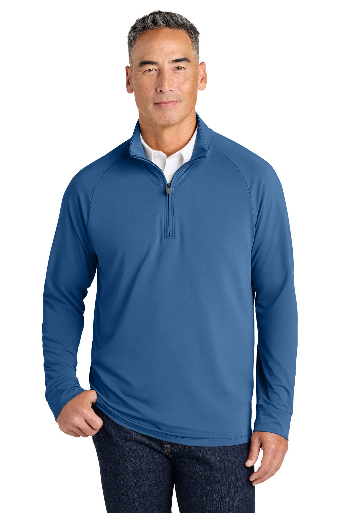Brooks Brothers® Luxe Performance 1/4-Zip BB18214 - Charter Blue - 2XL