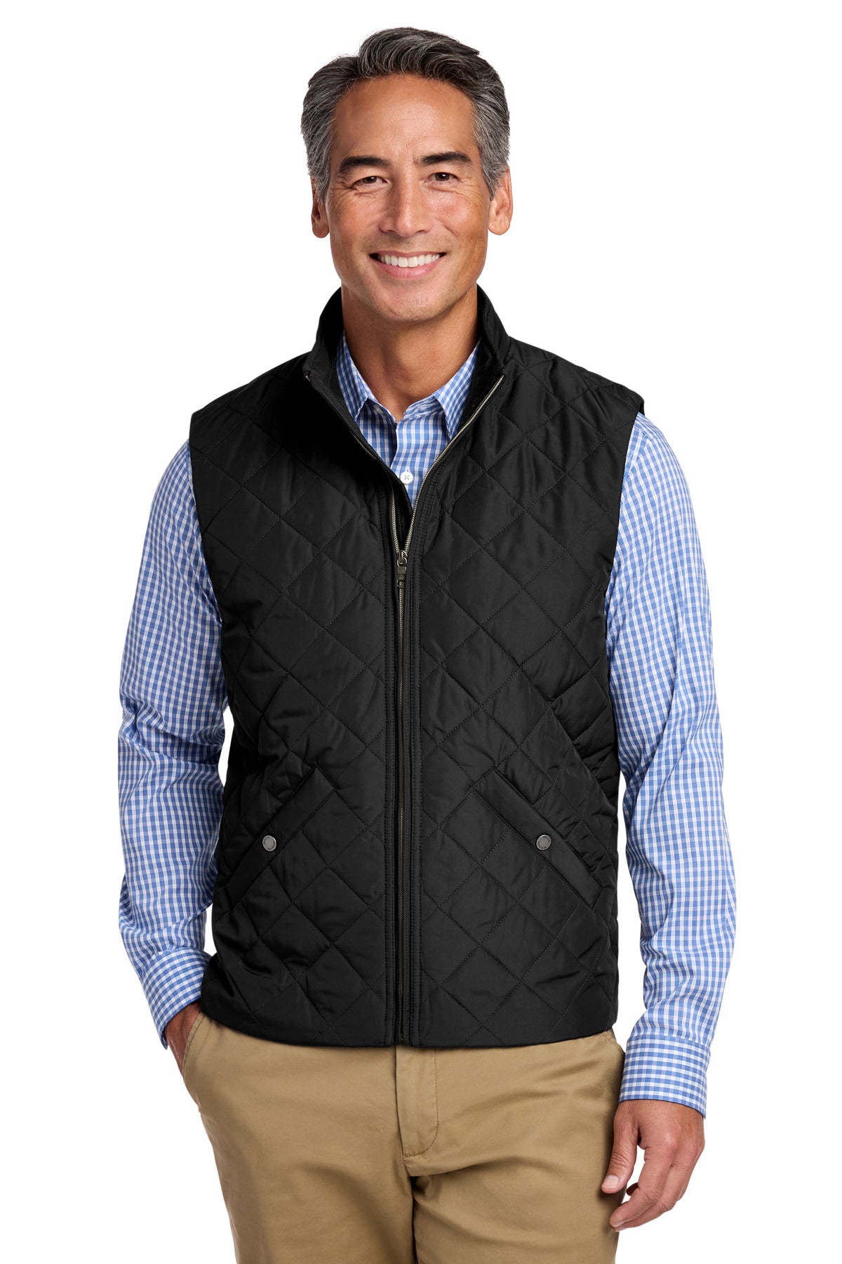 Brooks Brothers® Quilted Vest BB18602 - Deep Black - 2XL