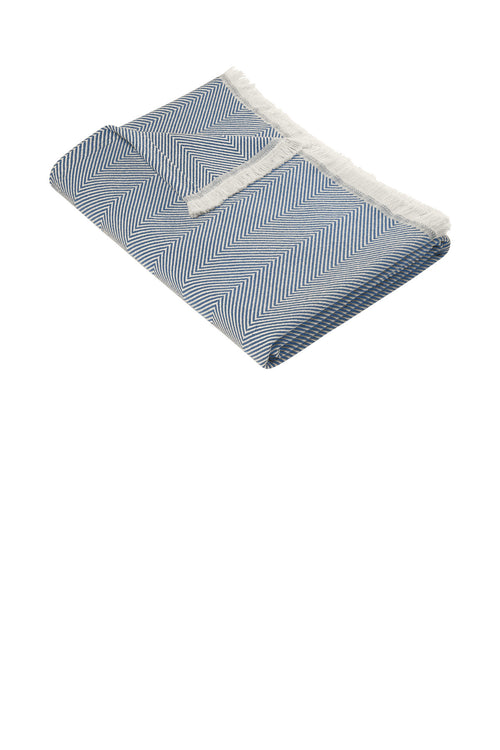 Brooks Brothers® Coastal Throw BB19001 - Compass Blue/ Parchment - OSFA