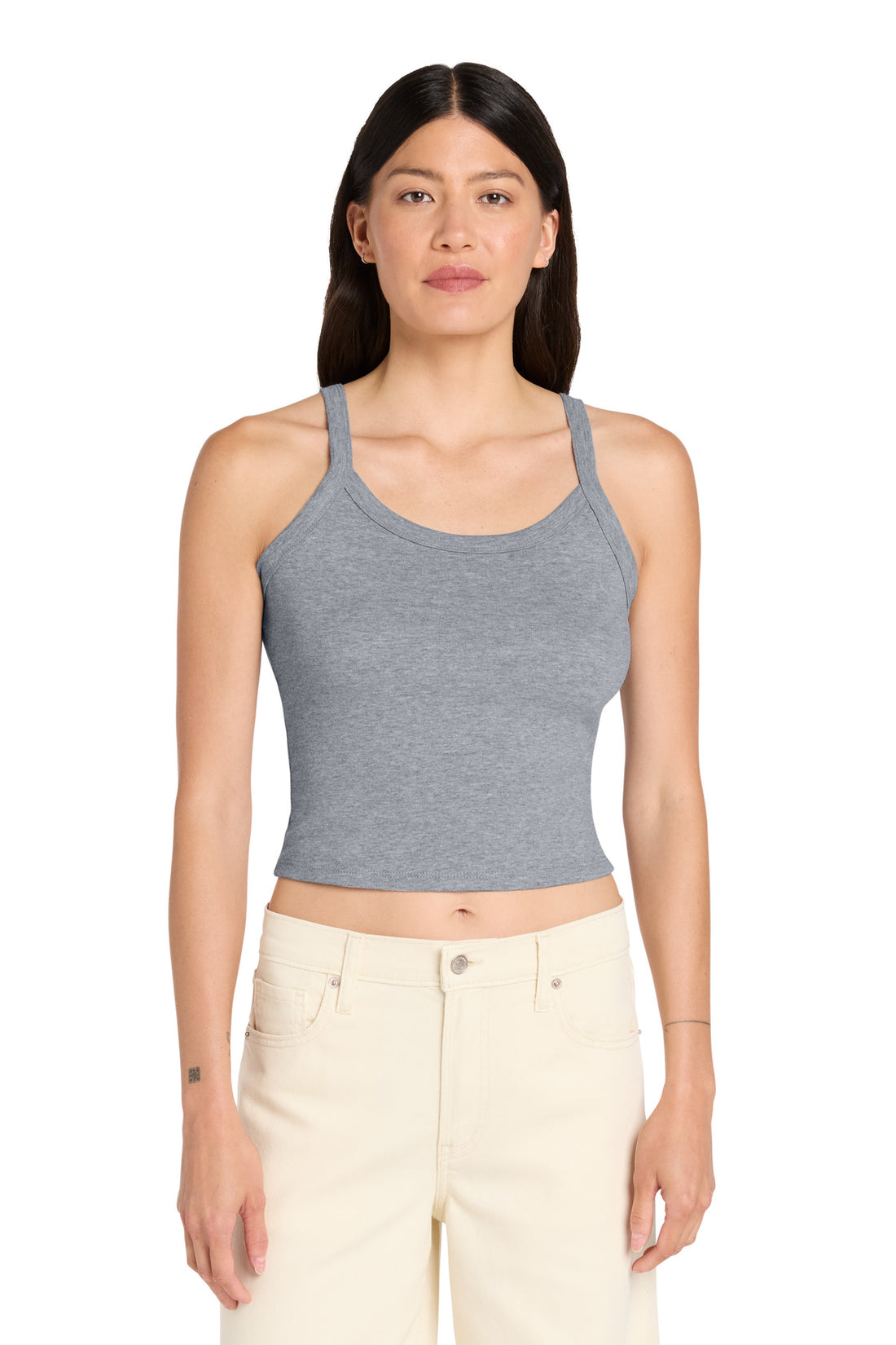 BELLA+CANVAS® Women's Micro Rib Spaghetti Strap Tank BC1012 - Athletic Heather - 2XL
