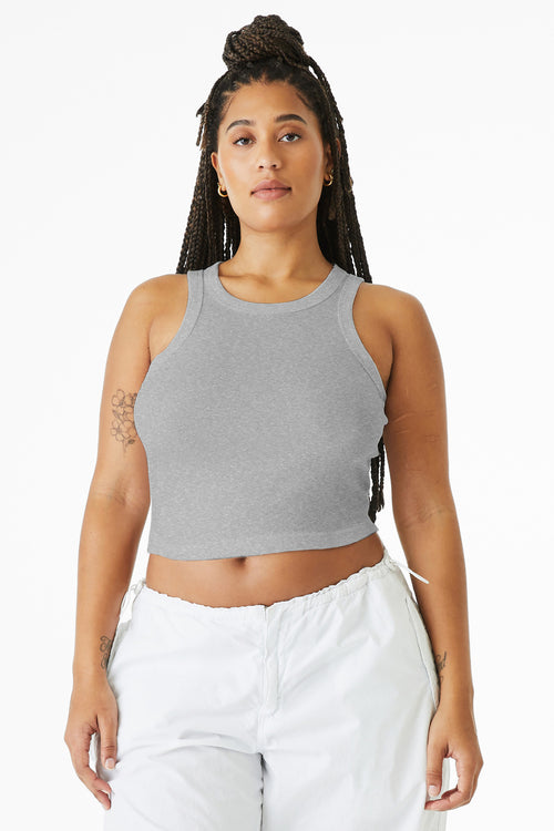 BELLA+CANVAS® Women's Micro Rib Racer Tank BC1019 - Athletic Heather - 2XL
