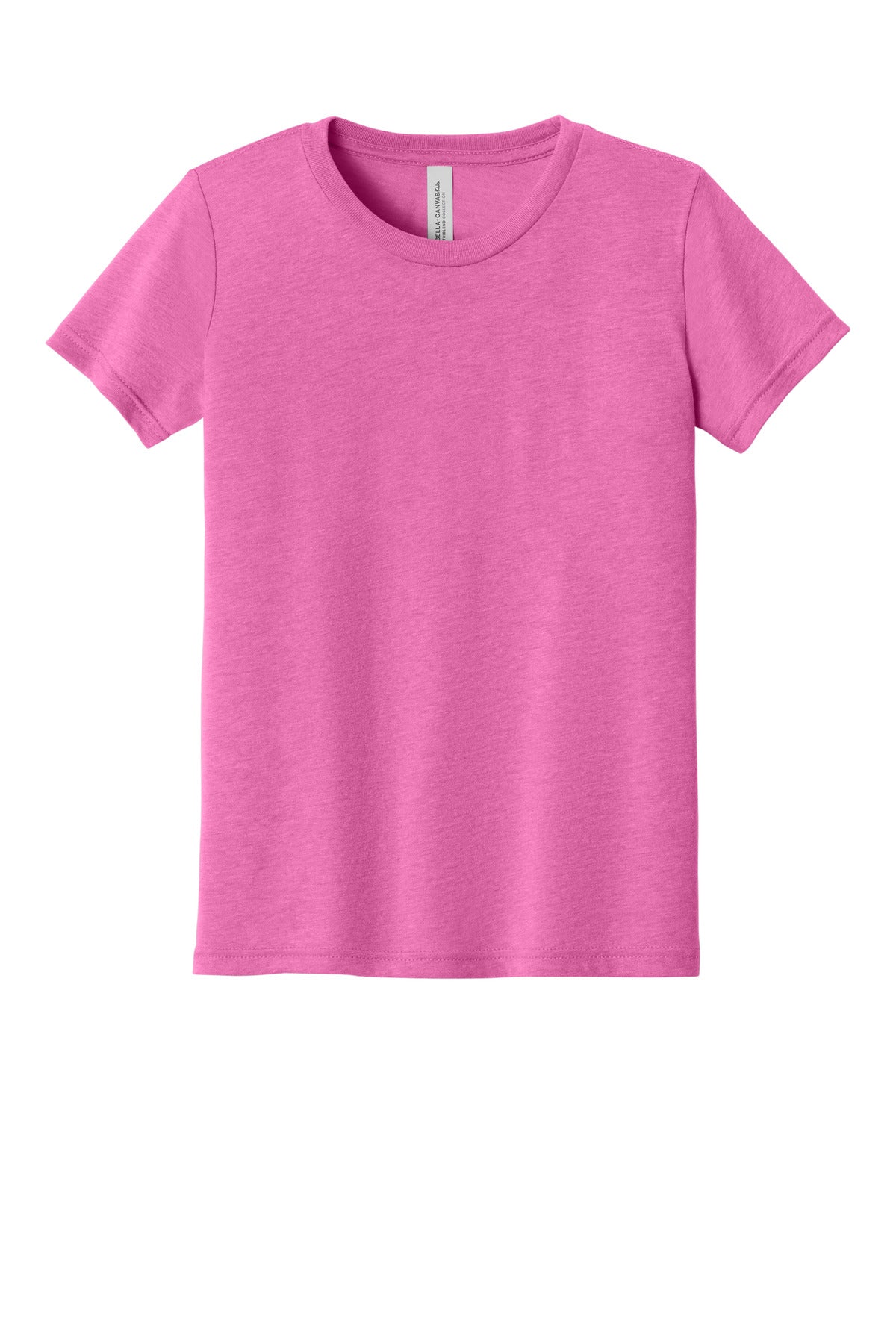 BELLA+CANVAS ® Youth Triblend Short Sleeve Tee. BC3413Y - Charity Pink Triblend - L