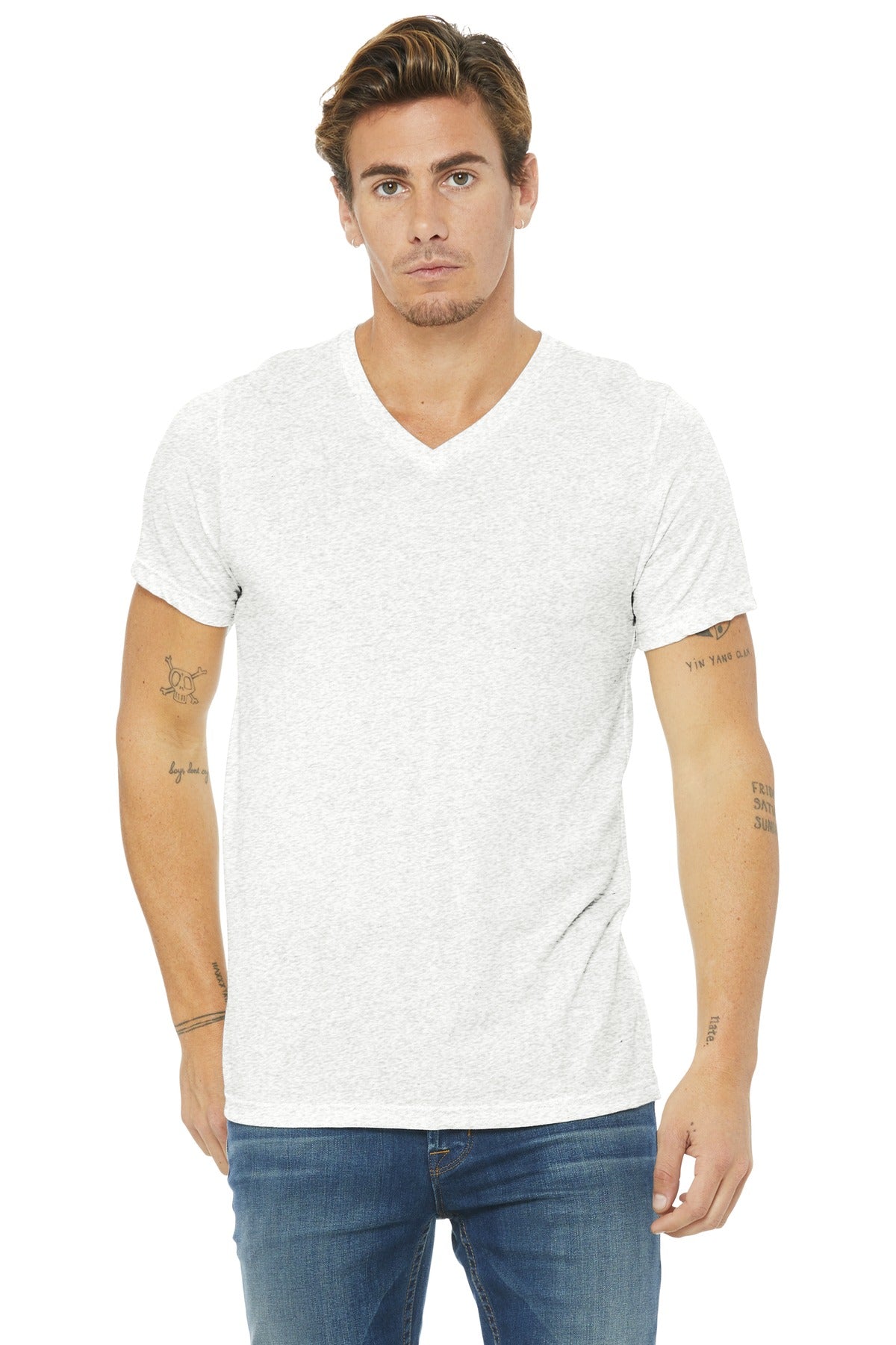 BELLA+CANVAS® Unisex Triblend Short Sleeve V-Neck Tee. BC3415