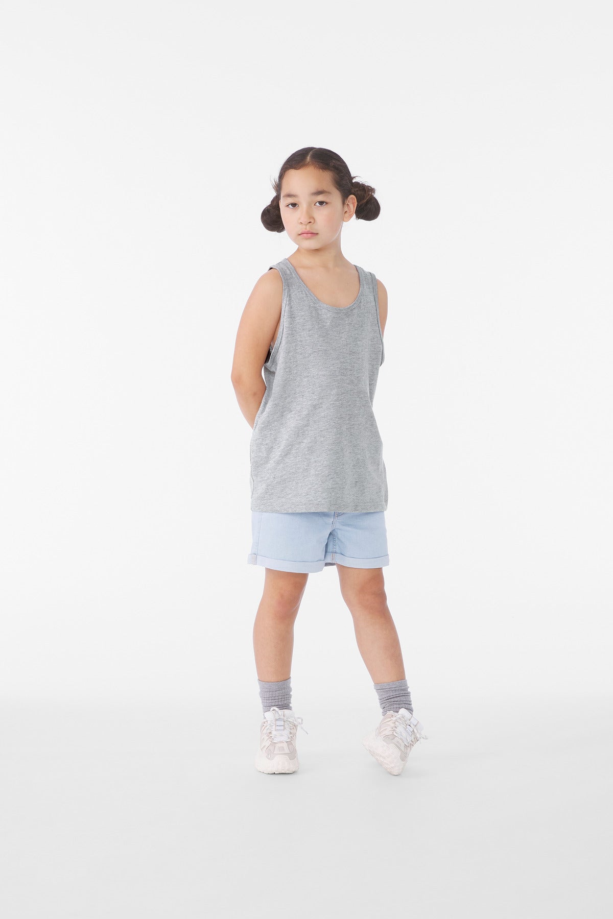 BELLA+CANVAS® Youth Heather CVC Tank BC3480YCVC - Athletic Heather - L