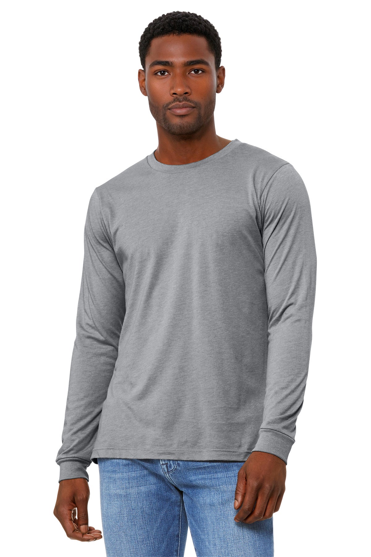 BELLA+CANVAS® Unisex Heather CVC Long Sleeve Tee BC3501CVC - Athletic Heather - 2XL