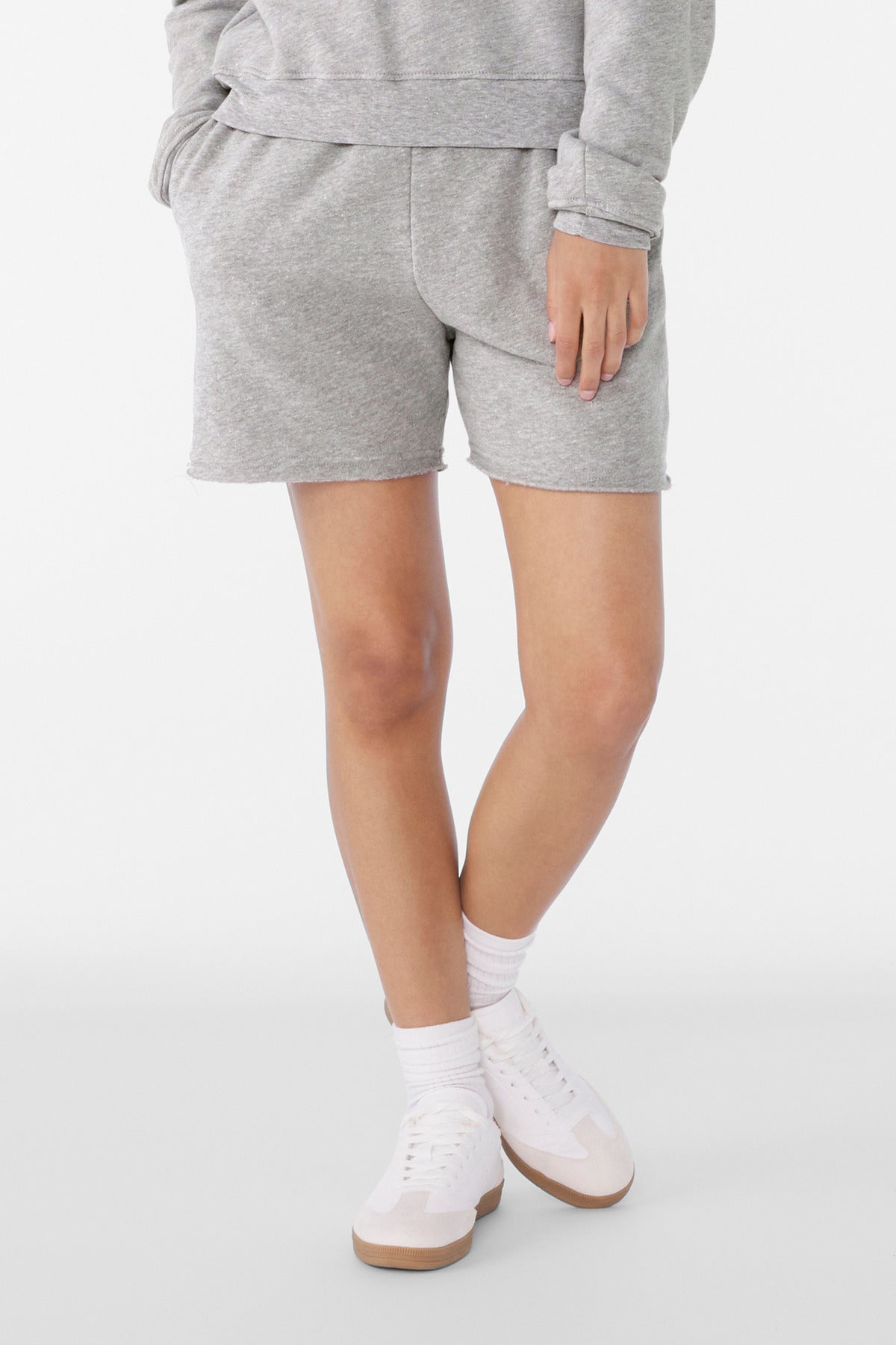 BELLA+CANVAS® Women's Cutoff Sweatshort BC3787 - Athletic Heather - 2XL
