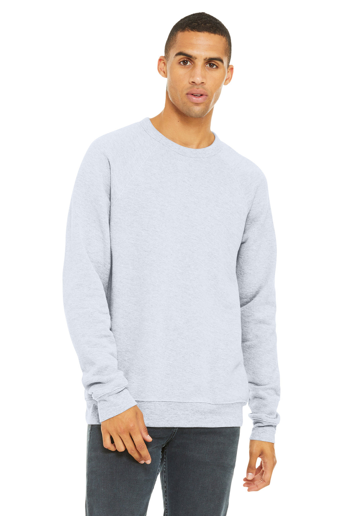 BELLA+CANVAS ® Unisex Sponge Fleece Raglan Sweatshirt. BC3901 - Ash - 2XL