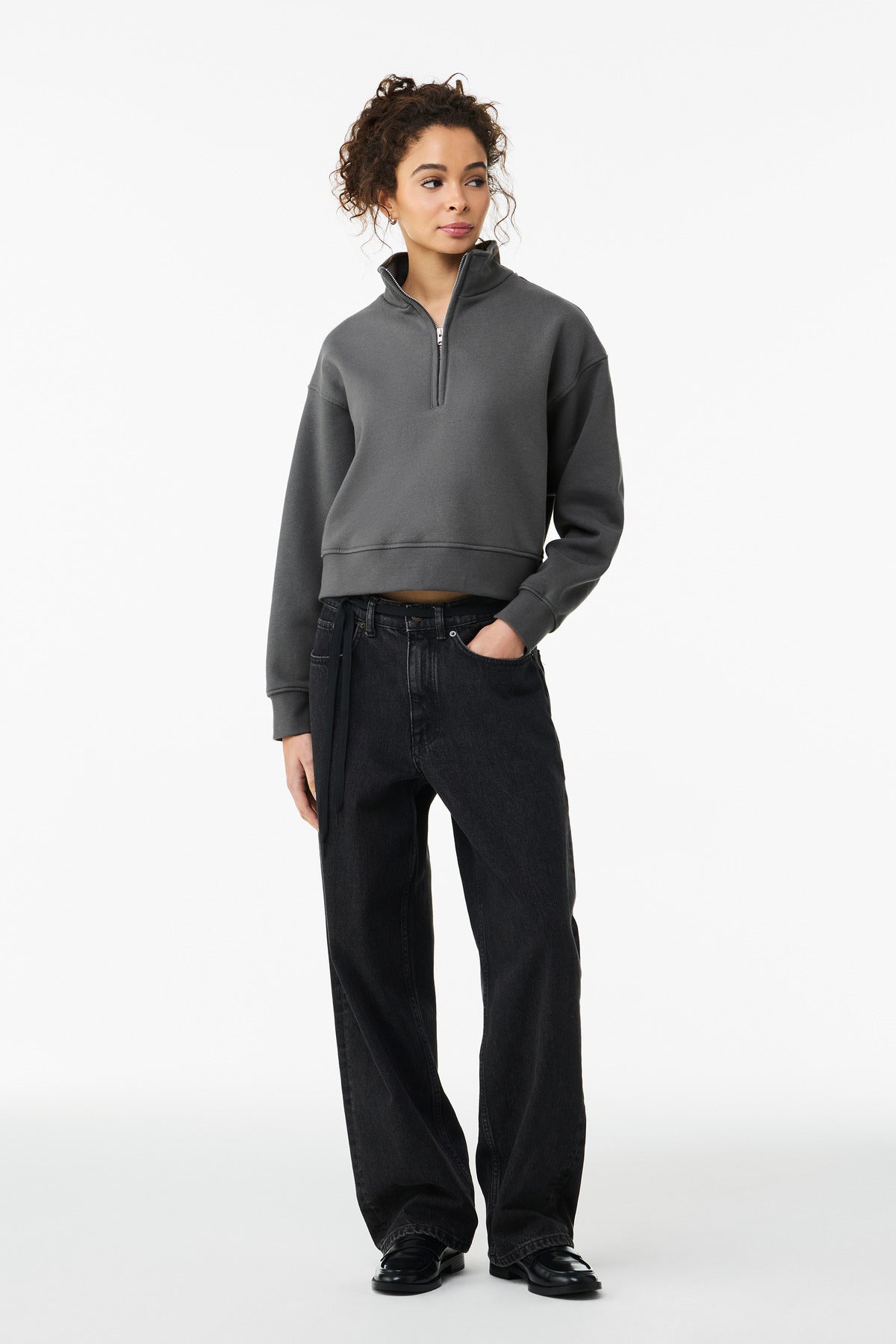 BELLA+CANVAS® Women's 10-Ounce 1/2-Zip Pullover BC4540 - Asphalt - 2XL