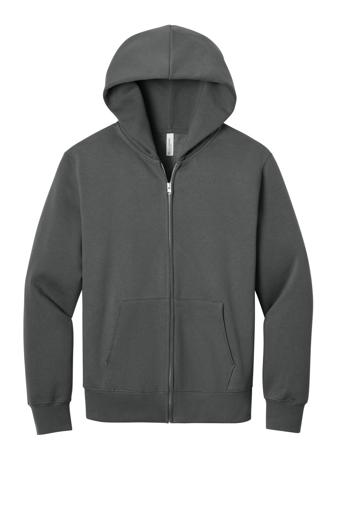 BELLA+CANVAS® Unisex 10-Ounce Heavyweight Full-Zip Hooded Sweatshirt BC4739 - Asphalt - 2XL