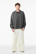 BELLA+CANVAS® Unisex 10-Ounce Polo Sweatshirt BC4741 - Asphalt - 2XL