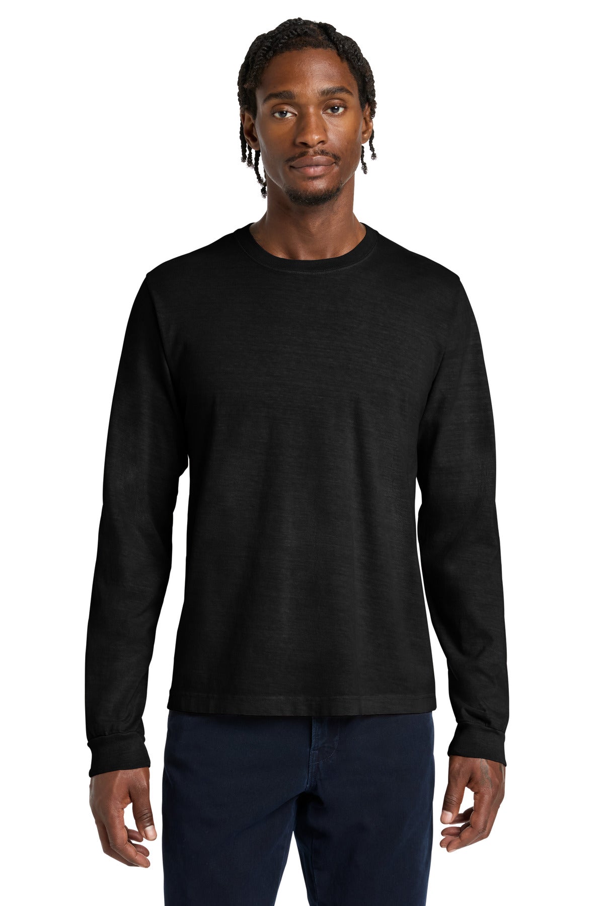 BELLA+CANVAS® Unisex Heavyweight Garment-Dyed Long Sleeve Tee BC4851GD - Black - 2XL