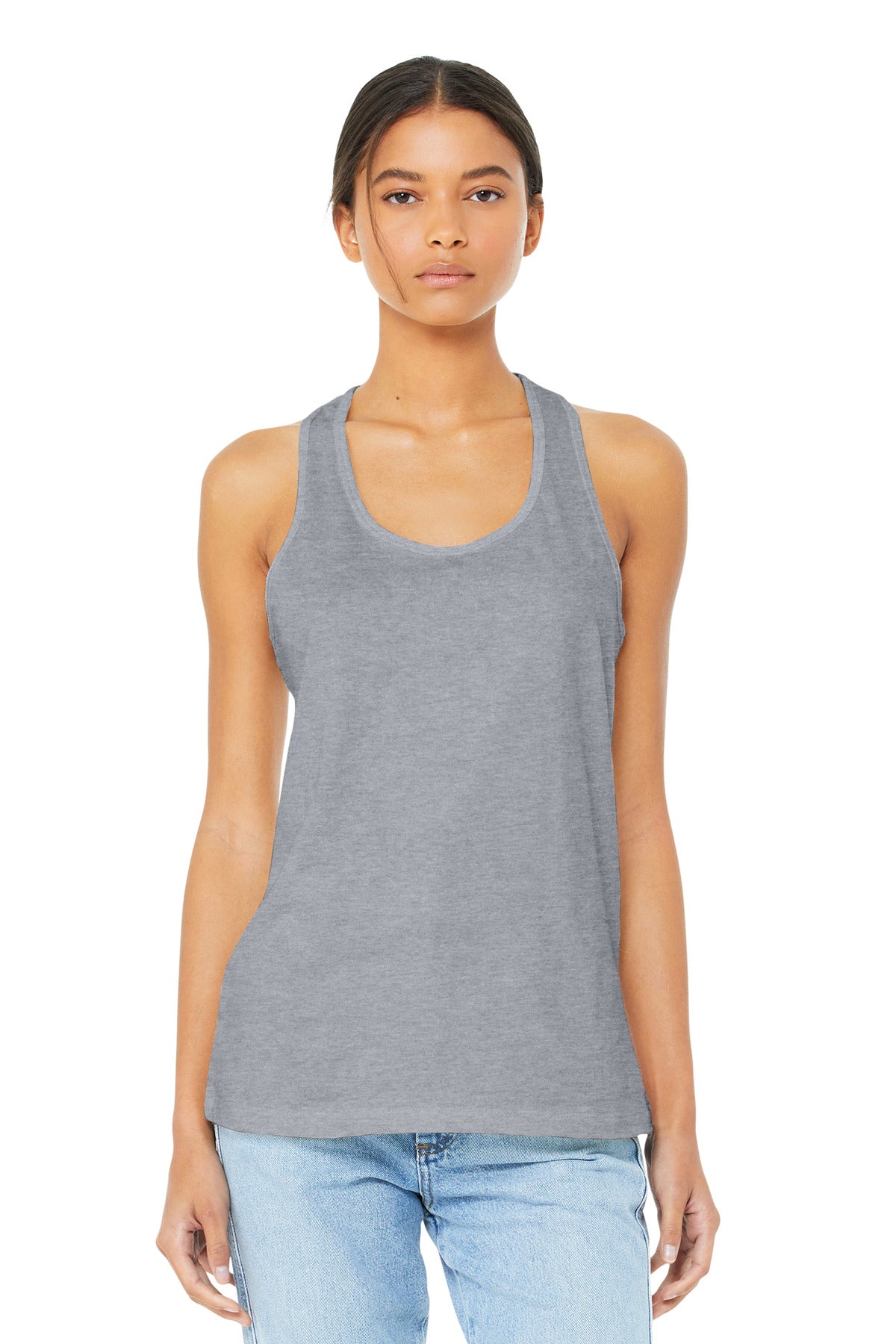 BELLA+CANVAS ® Women's Jersey Racerback Tank. BC6008 - Athletic Heather - 2XL