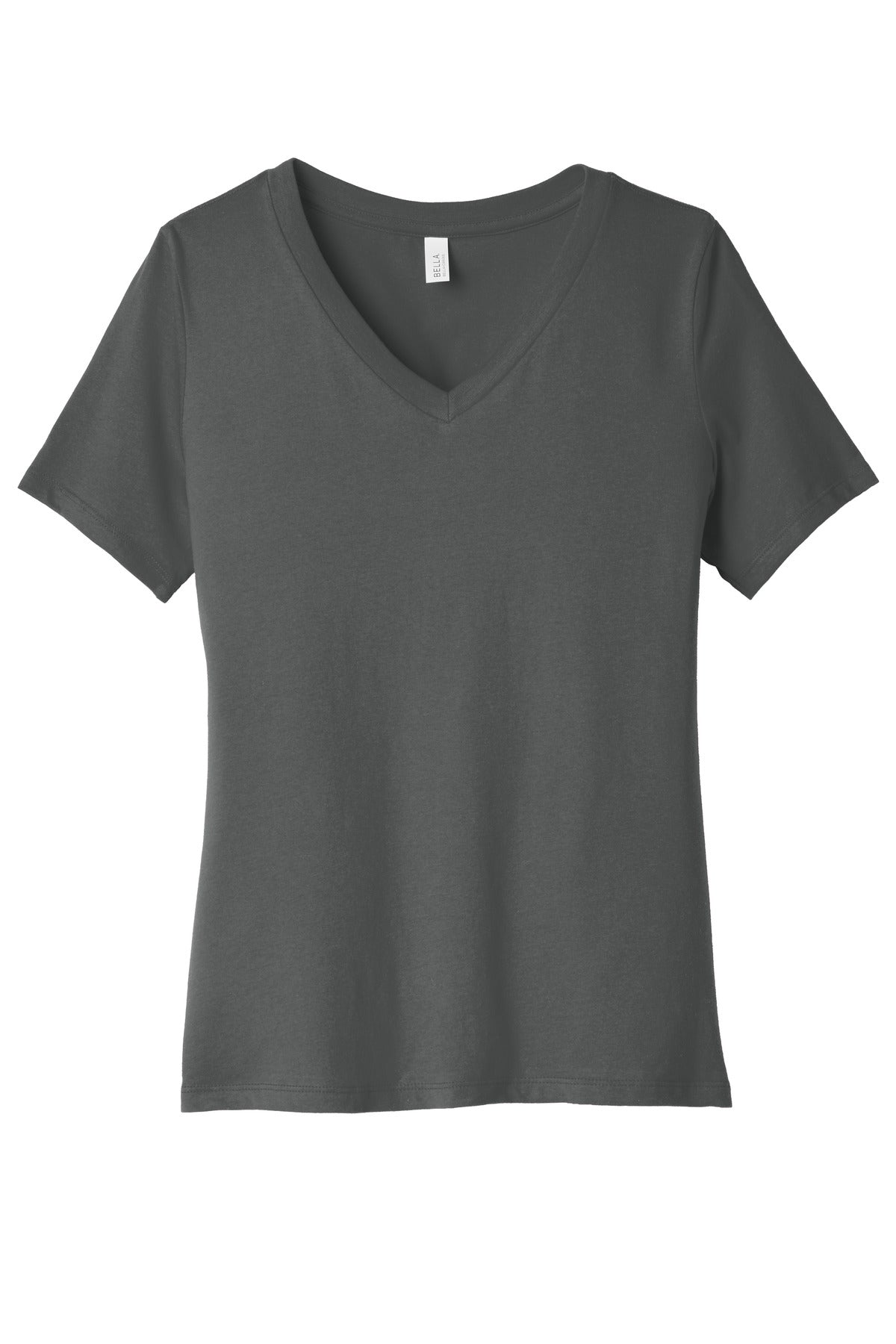 BELLA+CANVAS ® Women's Relaxed Jersey Short Sleeve V-Neck Tee. BC6405 - Asphalt - 2XL