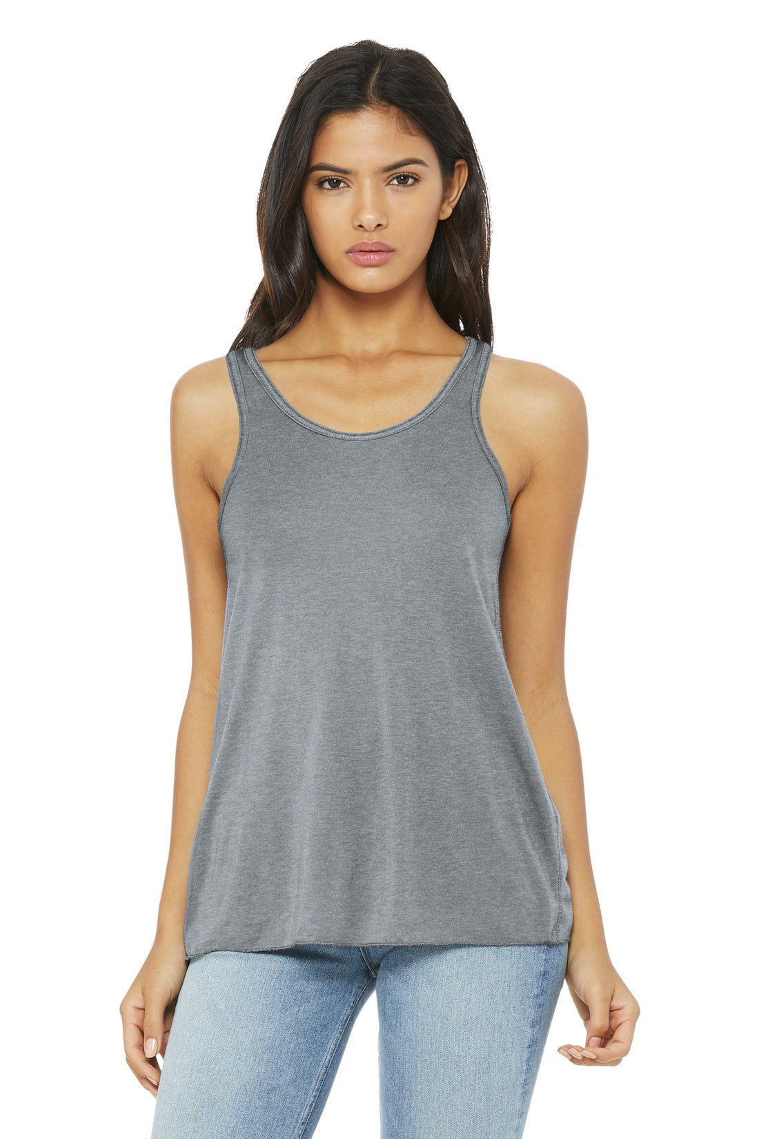 BELLA+CANVAS ® Women's Flowy Racerback Tank. BC8800 - Athletic Heather - 2XL