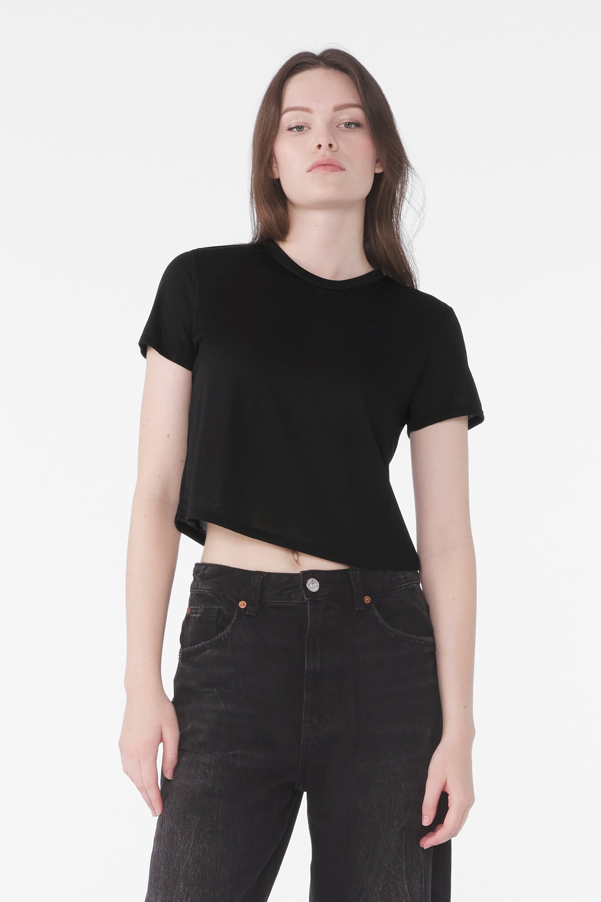 BELLA+CANVAS® Women's Flowy Cropped Tee BC8882 - Black - 2XL