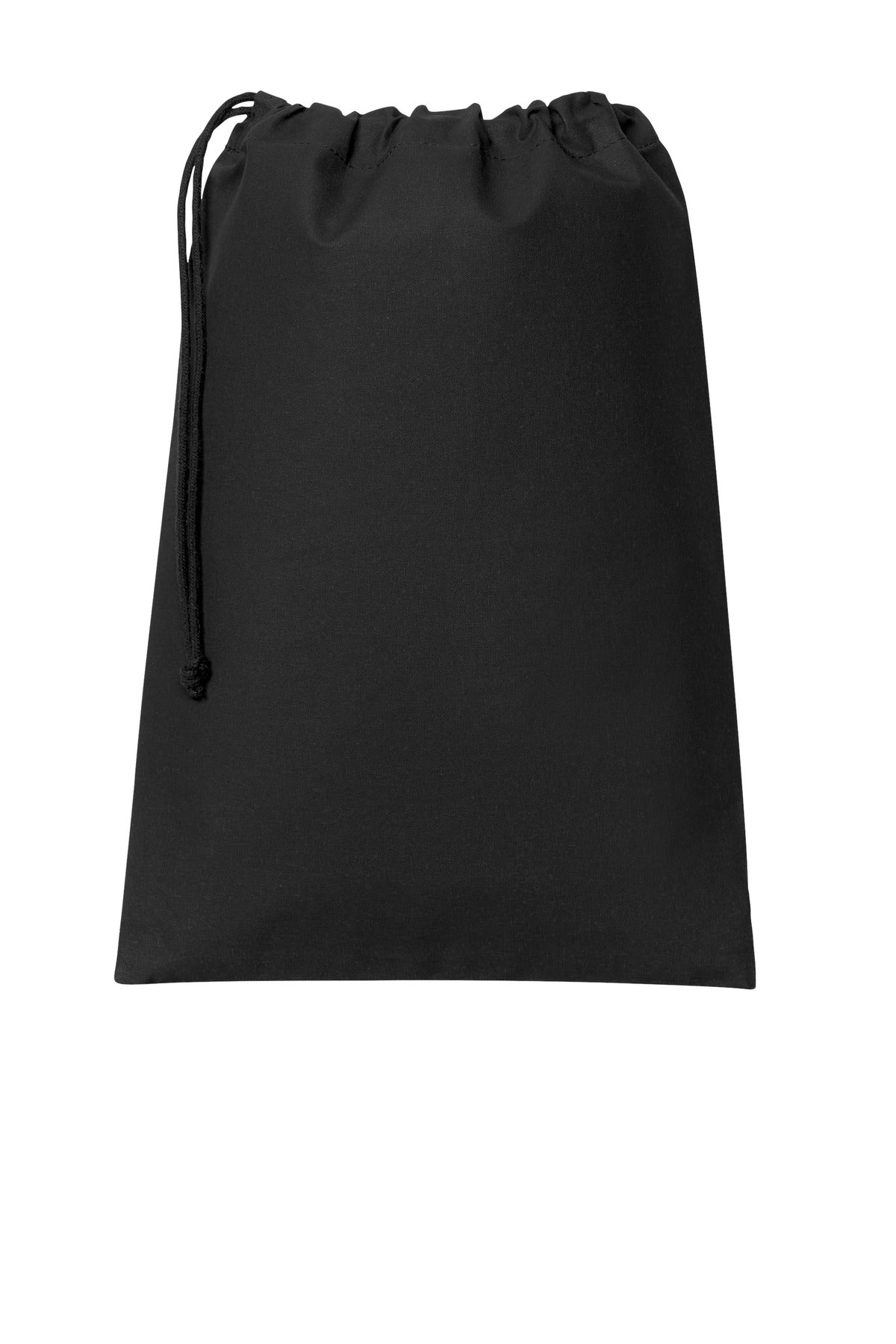 Port Authority® Core Cotton Drawstring Bag BG0350 - Deep Black - OSFA