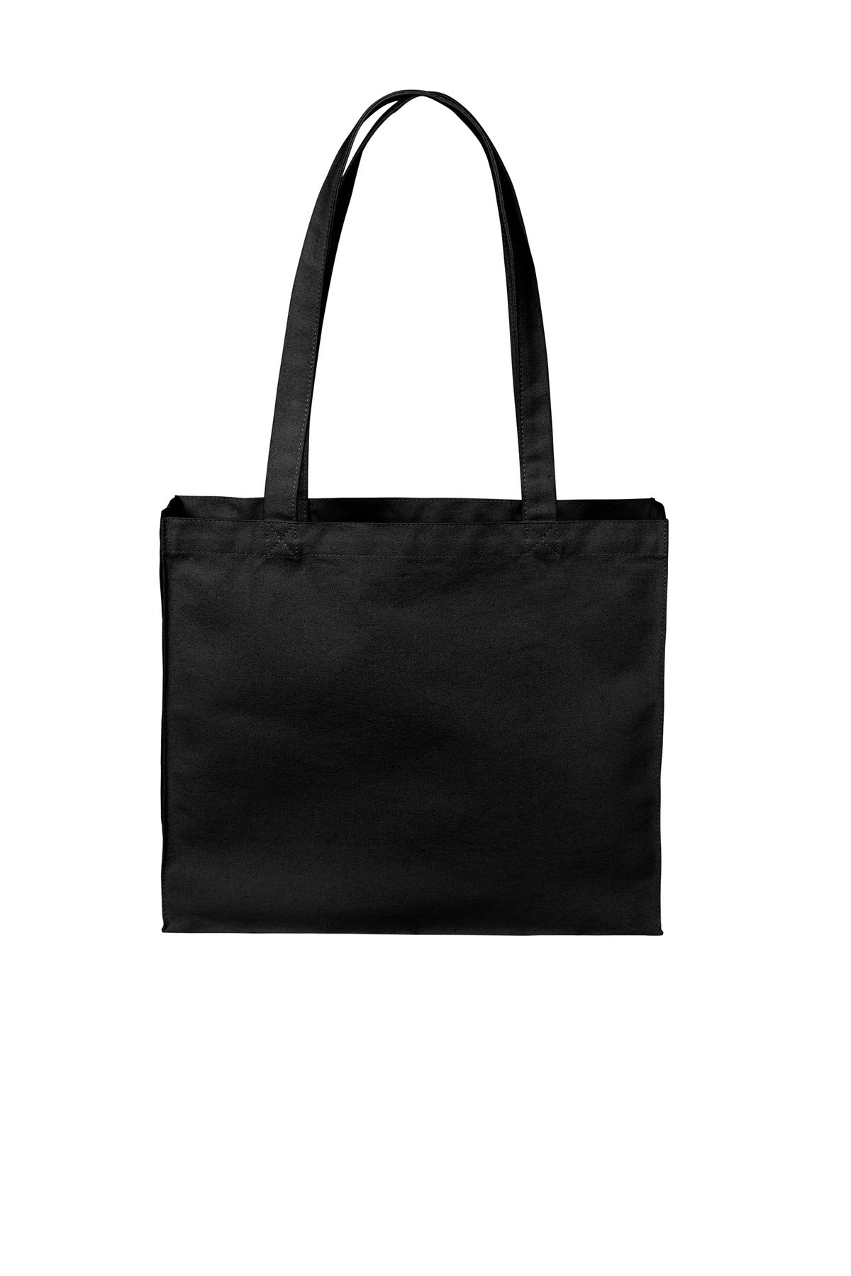 Port Authority® Cotton Canvas Shopper Tote BG428 - Deep Black - OSFA