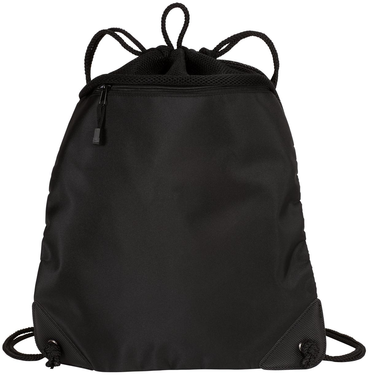 Port Authority® - Cinch Pack with Mesh Trim.  BG810 - Black - OSFA