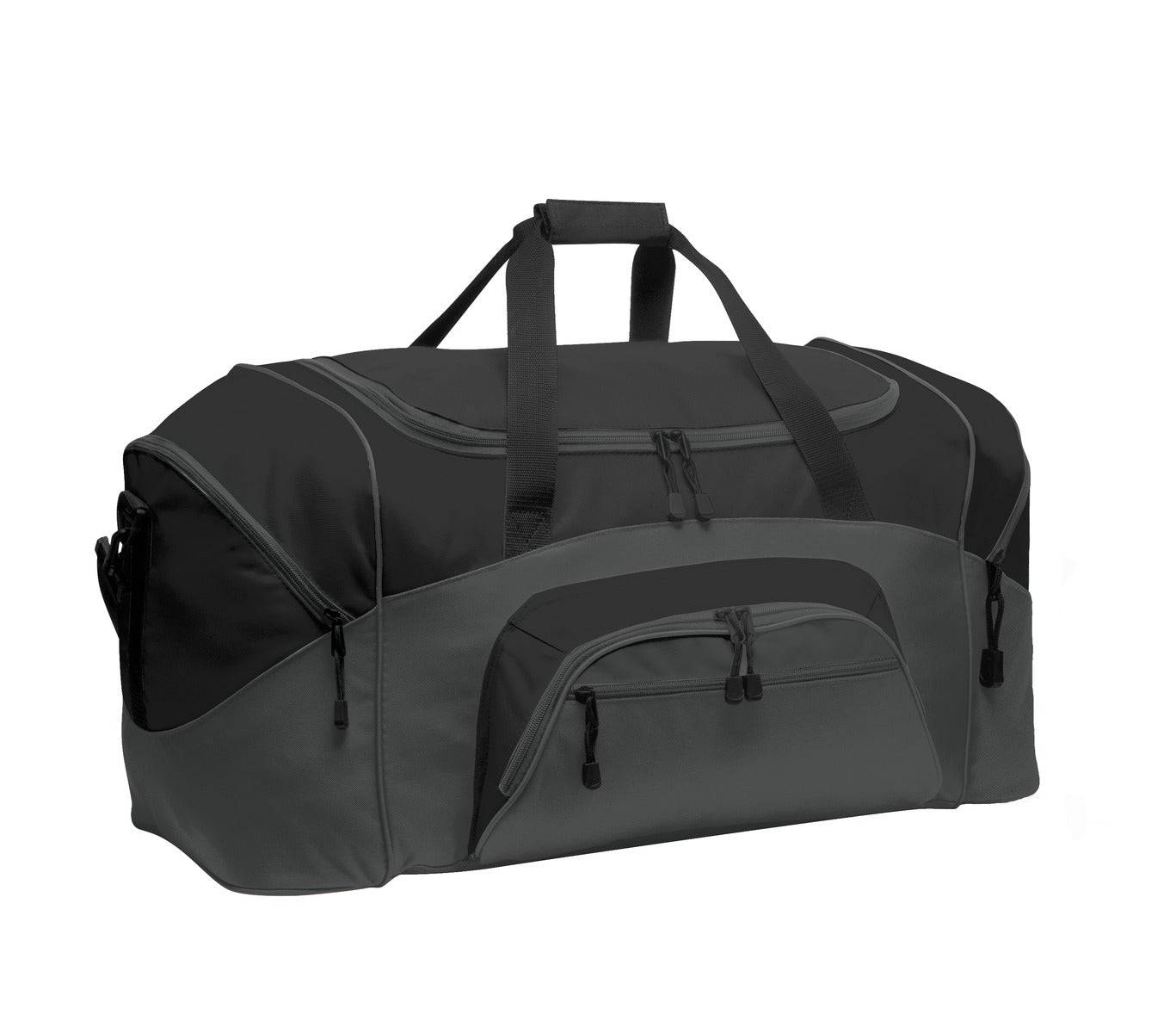 Port Authority® - Standard Colorblock Sport Duffel.  BG99 - Black/ Dark Charcoal - OSFA