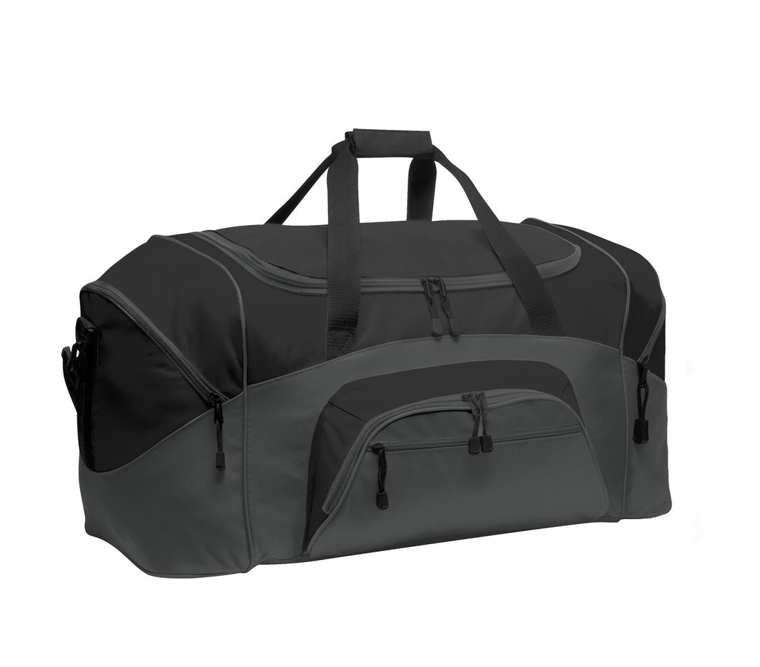 Port Authority® - Standard Colorblock Sport Duffel.  BG99 - Black/ Dark Charcoal - OSFA