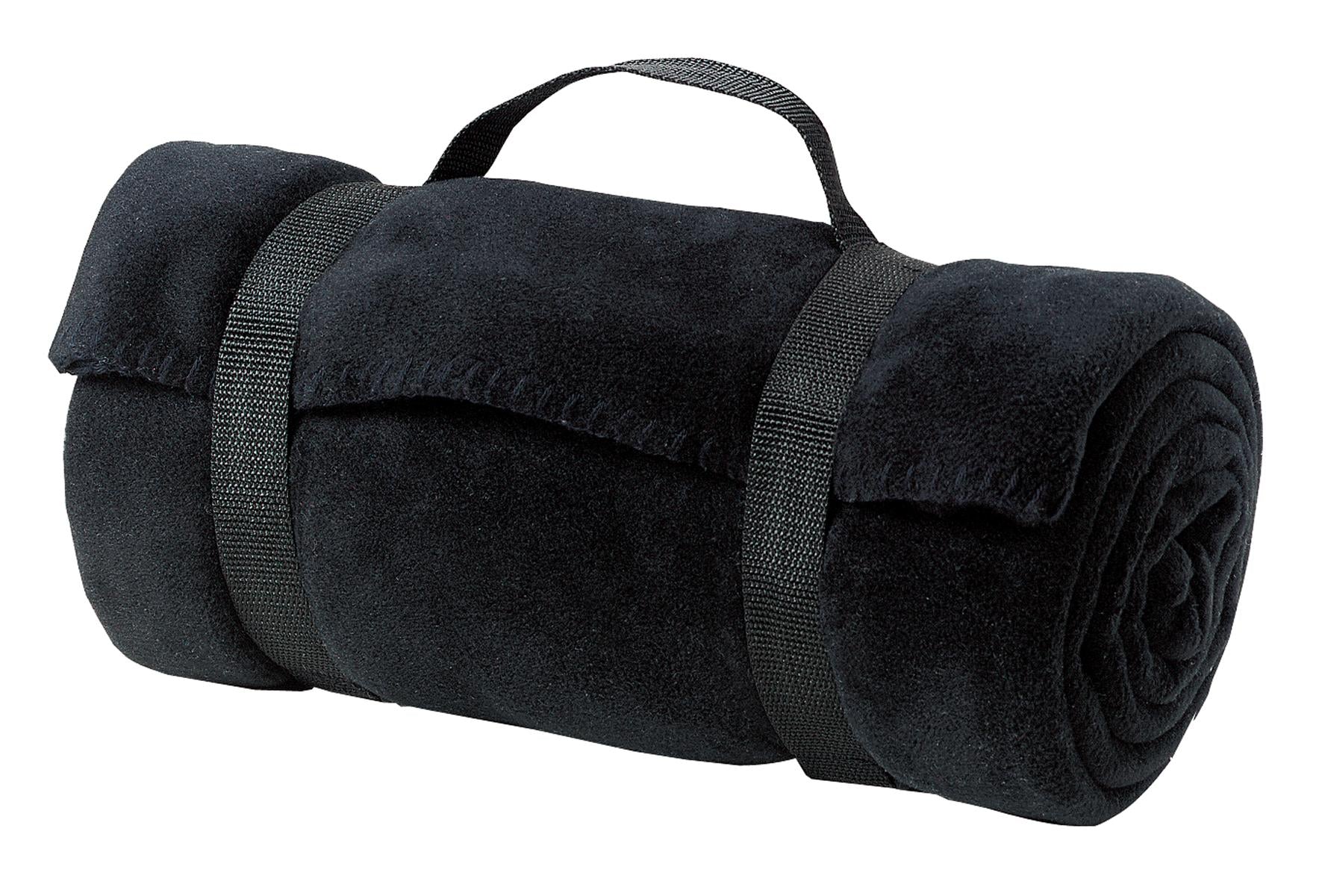 Port Authority® - Value Fleece Blanket with Strap.  BP10 - Black - OSFA