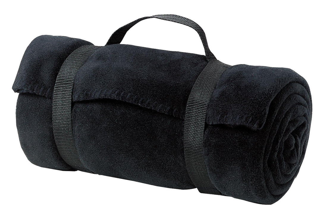 Port Authority® - Value Fleece Blanket with Strap.  BP10 - Black - OSFA