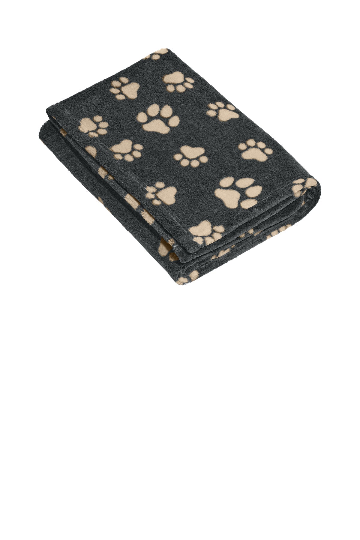 Port Authority® Small Ultra Plush Blanket BP33 - Graphite/ Biscuit Paws - OSFA