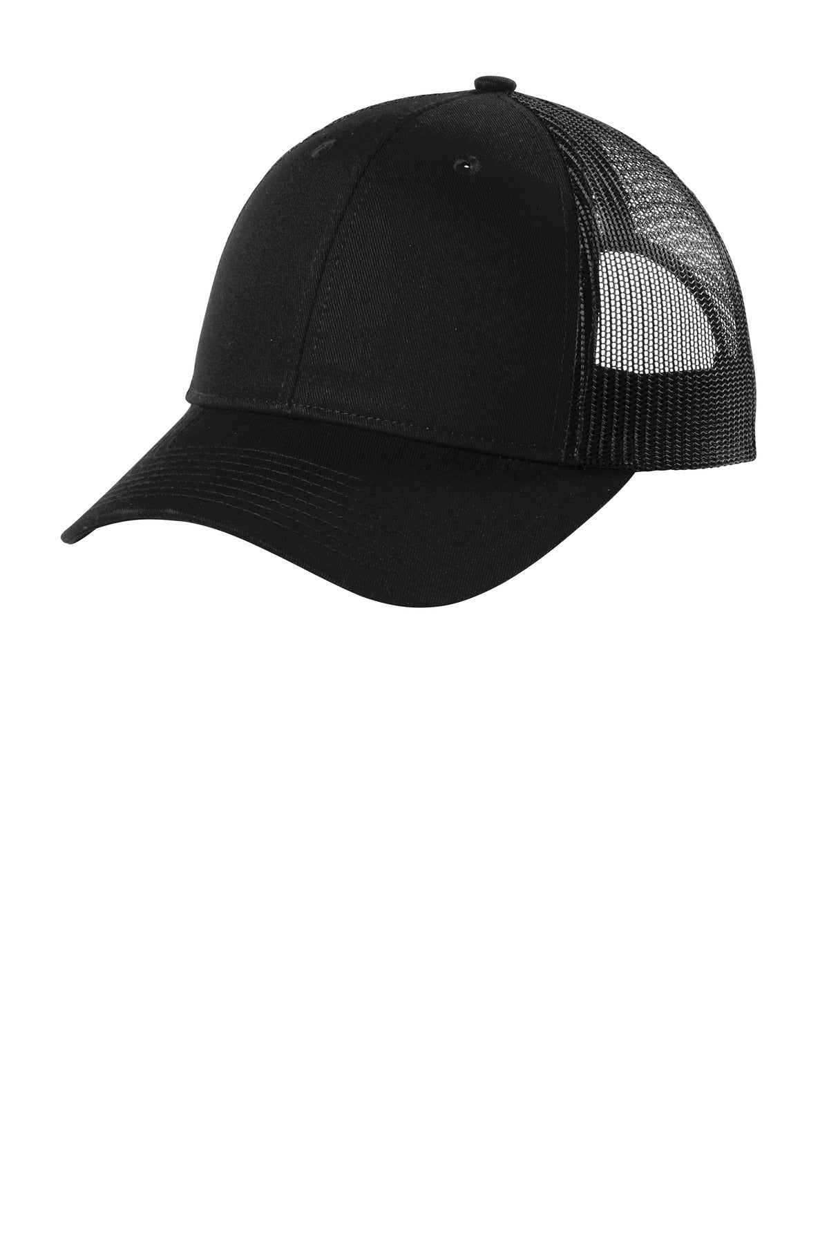 Port Authority ® Low-Profile Snapback Trucker Cap C402LP - Black - OSFA
