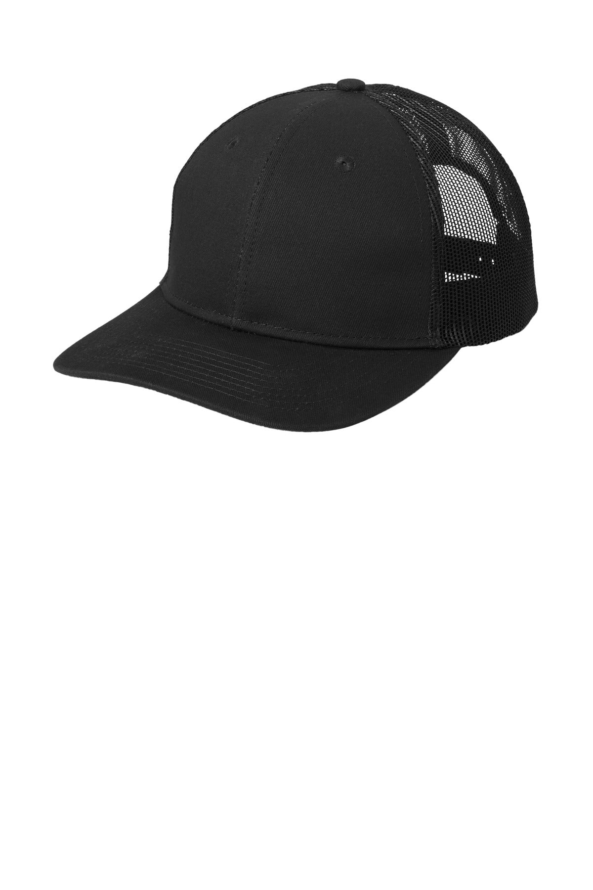Port Authority® Snapback Trucker Cap. C402 - Black - OSFA