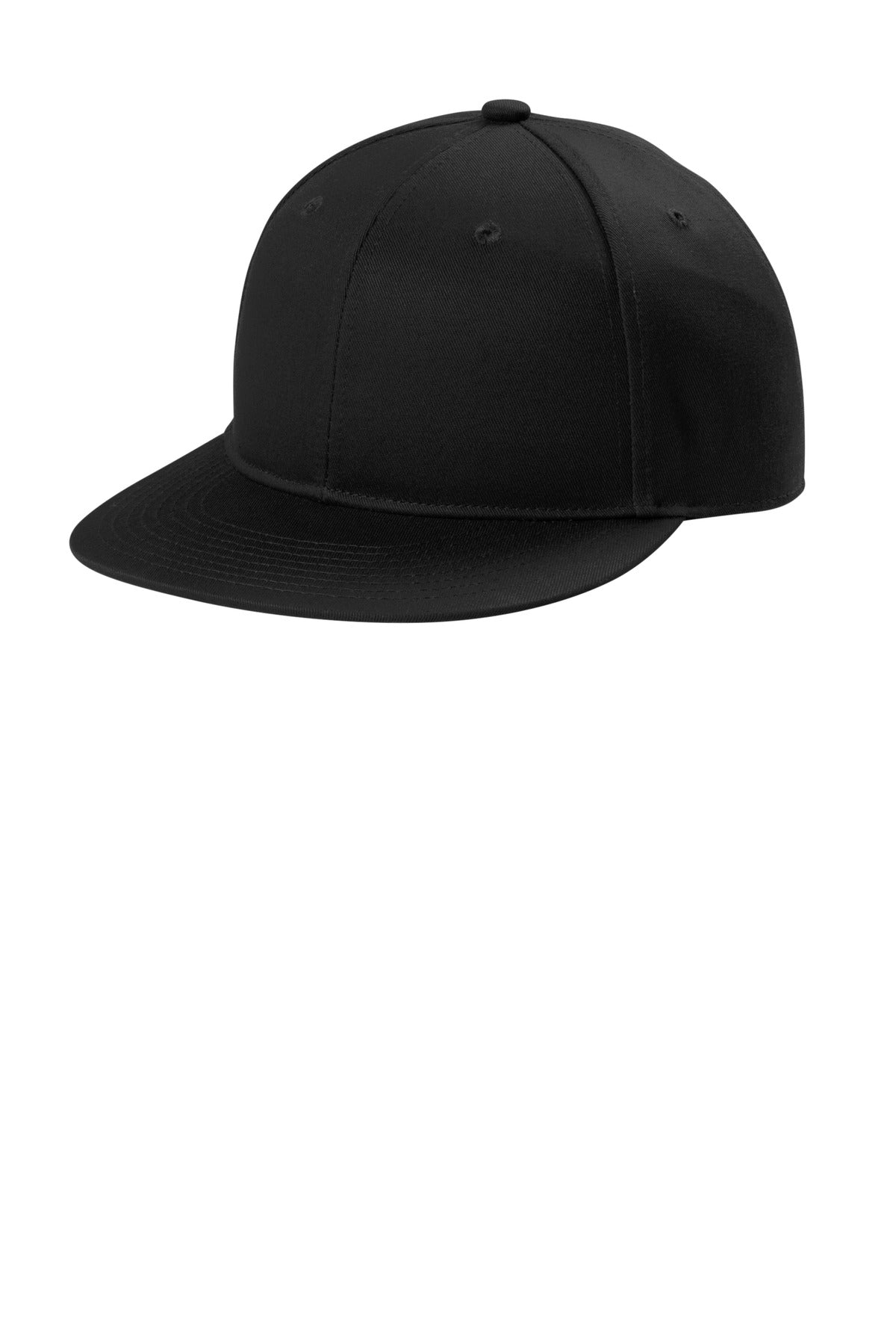 Port Authority® Snapback Flat Bill Cap C406 - Black - OSFA