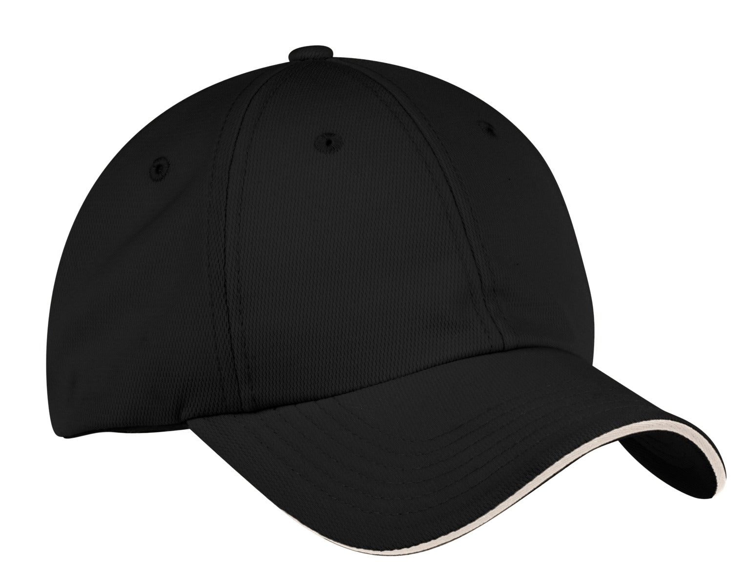 Port Authority® Dry Zone® Cap.  C838 - Black/ Stone - OSFA