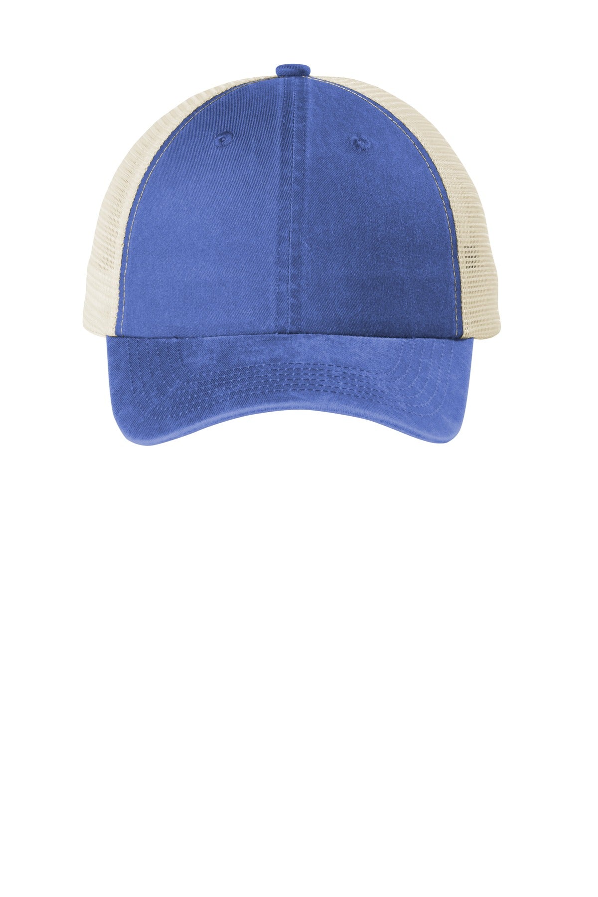 Port Authority ® Beach Wash ® Mesh Back Cap. C943 - Blue Moon/ Stone - OSFA