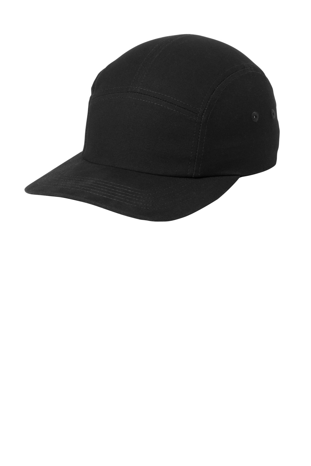 Port Authority® Brushed Cotton Camper Cap C970 - Black - OSFA