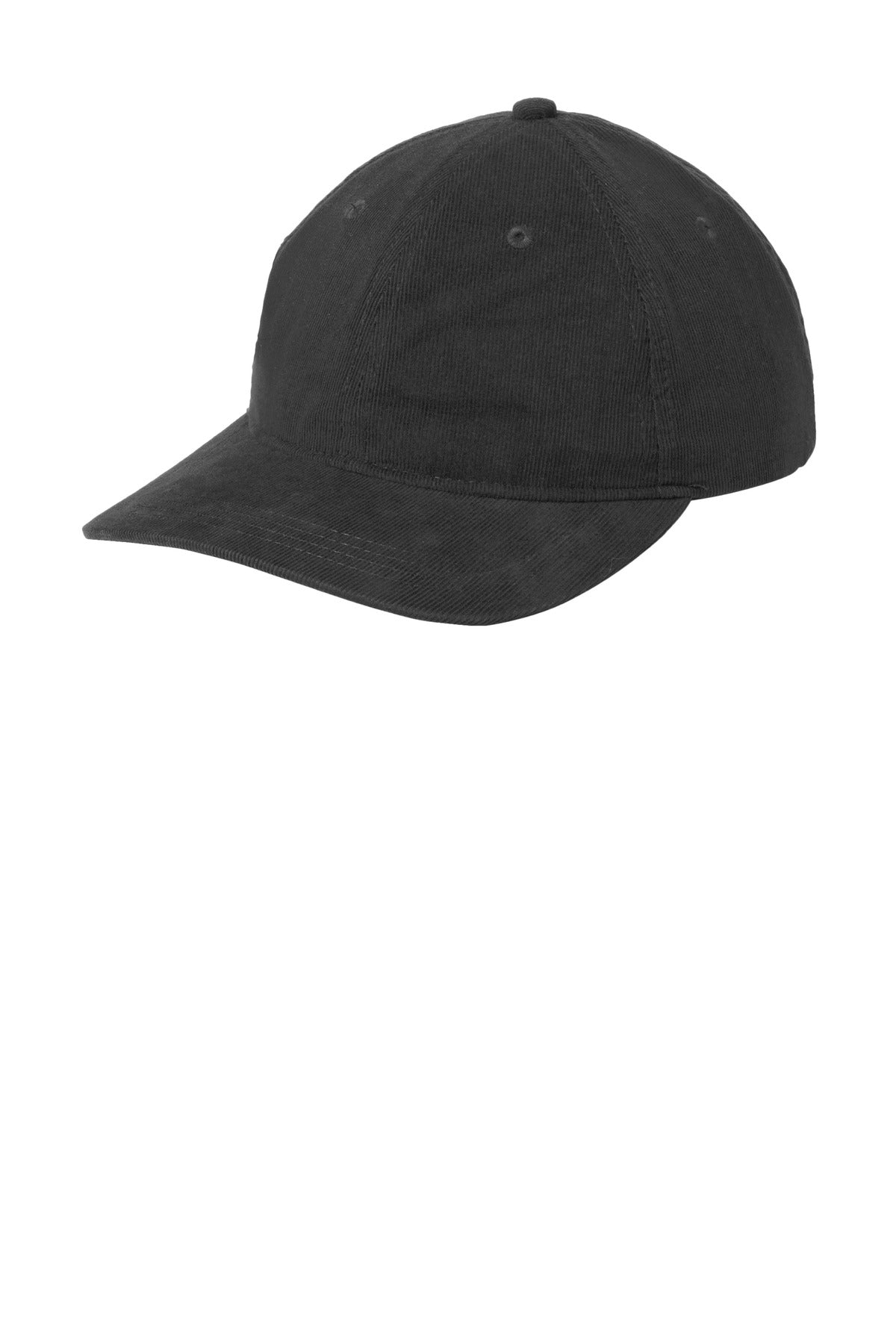 Port Authority® Light Corduroy Dad Cap C973 - Deep Black - OSFA