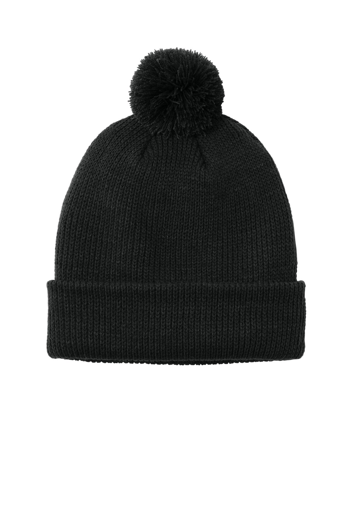 Port Authority® Cozy Pom Beanie C978 - Deep Black - OSFA