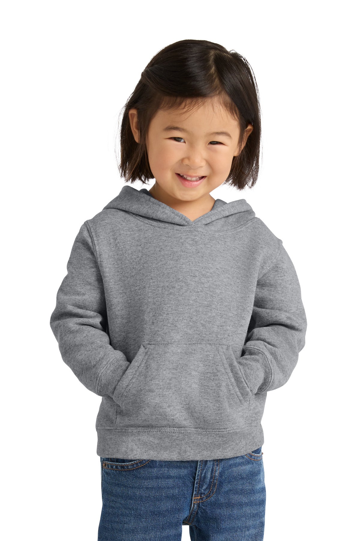 Port & Co® Toddler Core Fleece Pullover Hooded Sweatshirt. CAR78TH - Athletic Heather - 2T