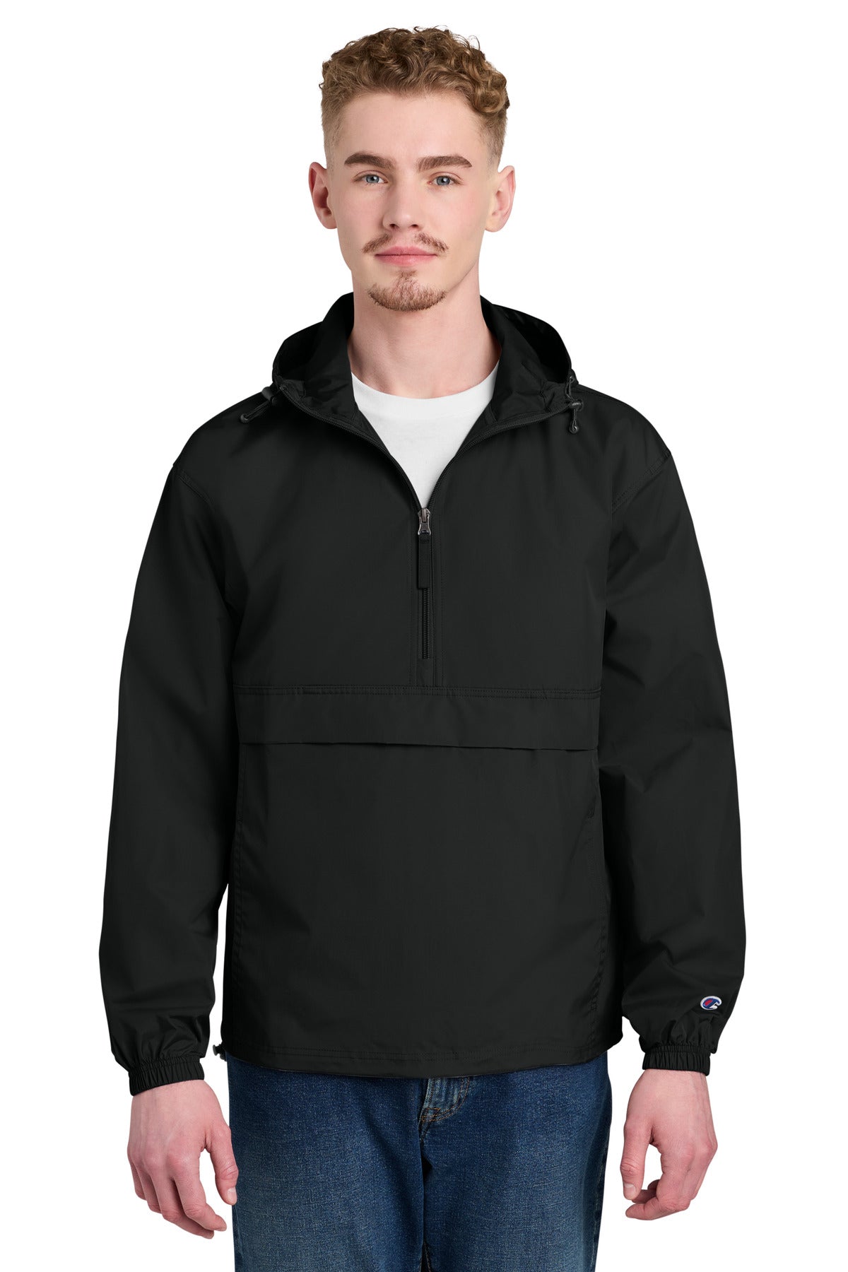 Champion® Packable Anorak Jacket CO200 - Black - 2XL