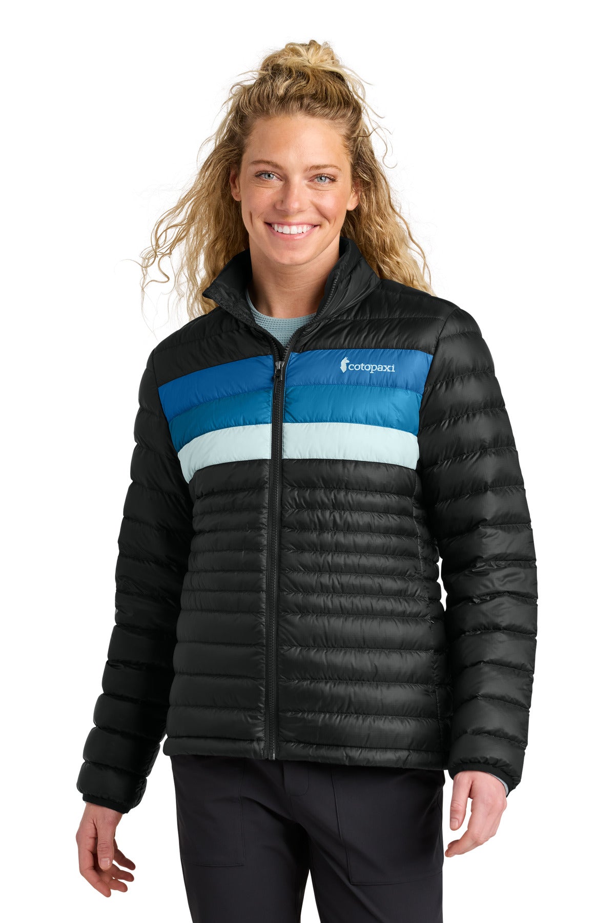 Cotopaxi® Women's Fuego Down Jacket COTOW1688 - Black/ Atlantic - 2XL