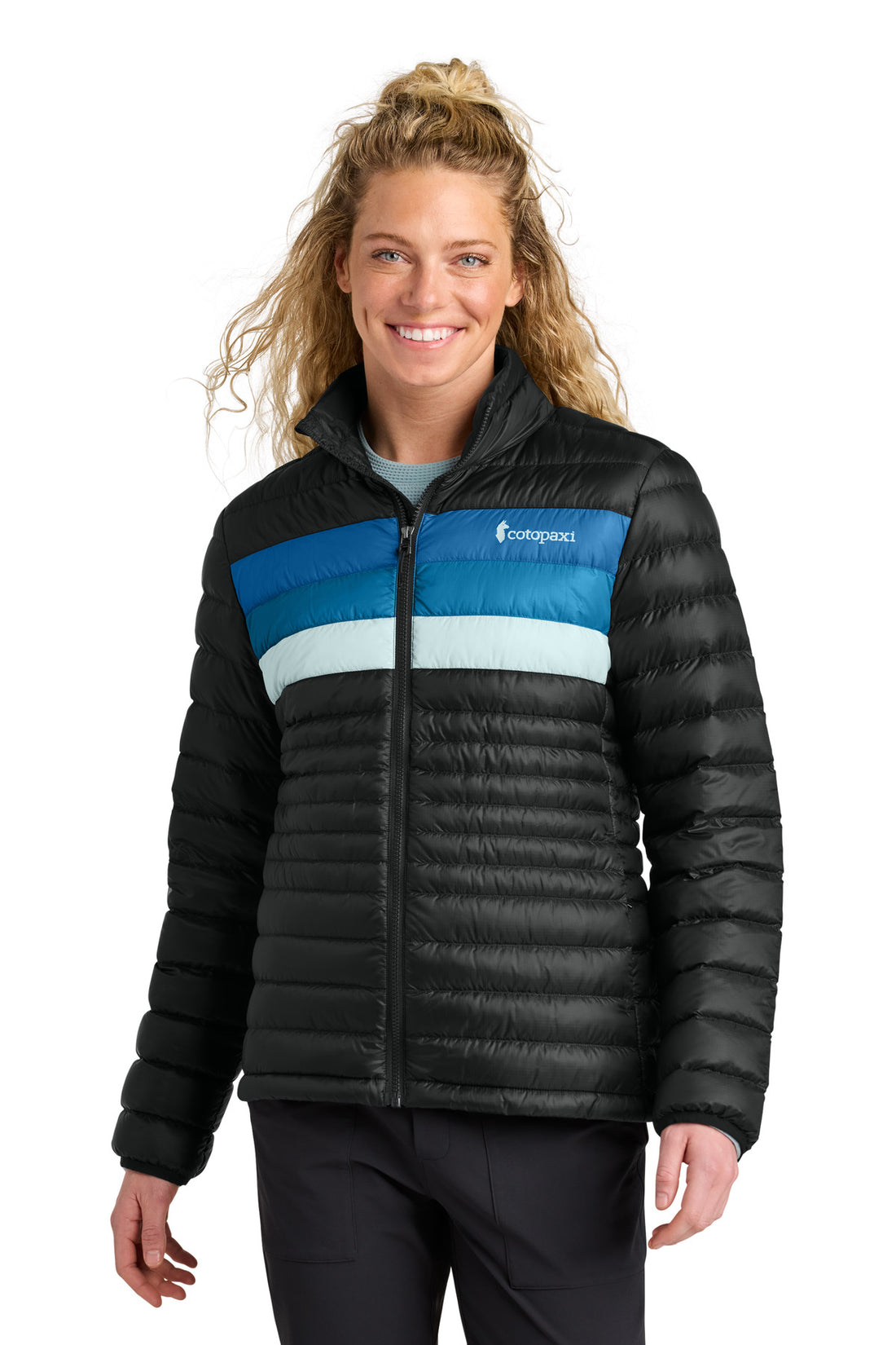 Cotopaxi® Women's Fuego Down Jacket COTOW1688 - Black/ Atlantic - 2XL