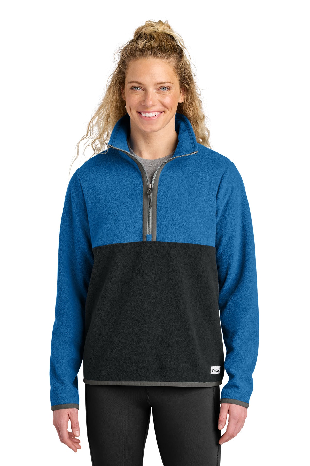 Cotopaxi® Women's Amado 1/2-Zip Fleece COTOW1692 - Atlantic/ Black - 2XL