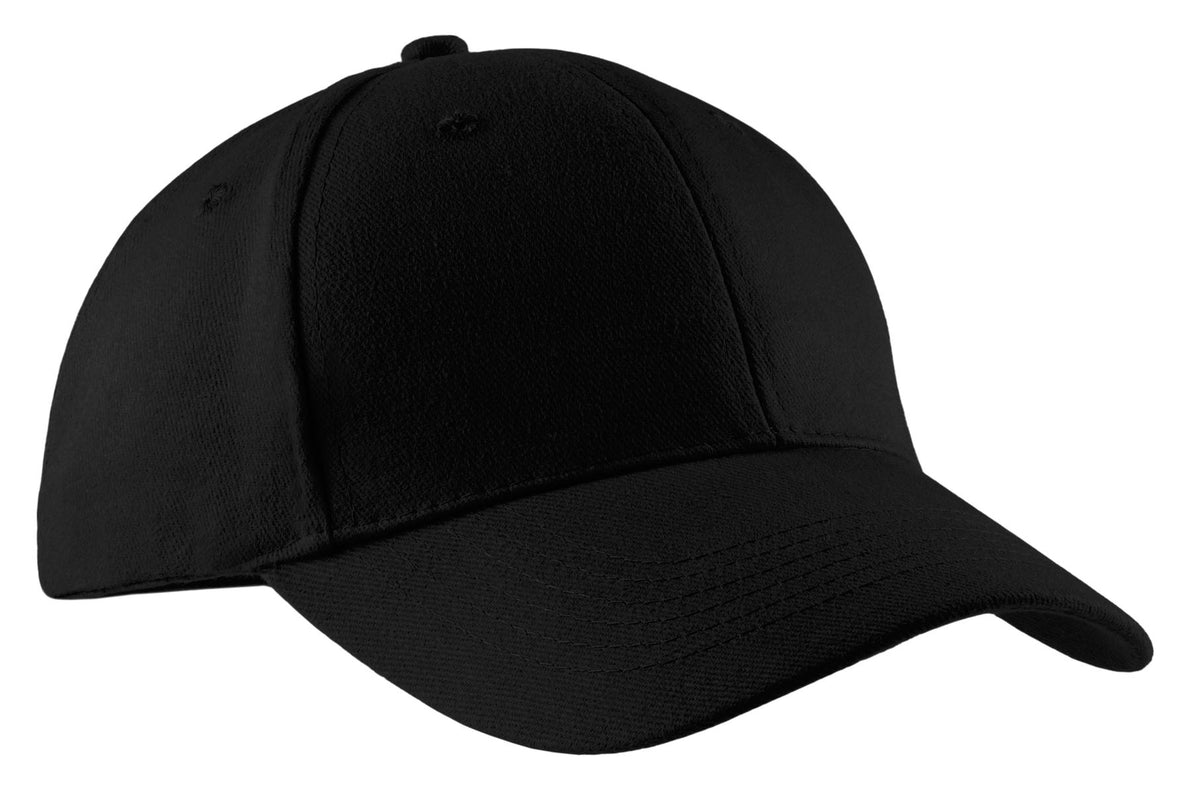 Port Authority® Brushed Twill Cap.  CP82 - Black - OSFA