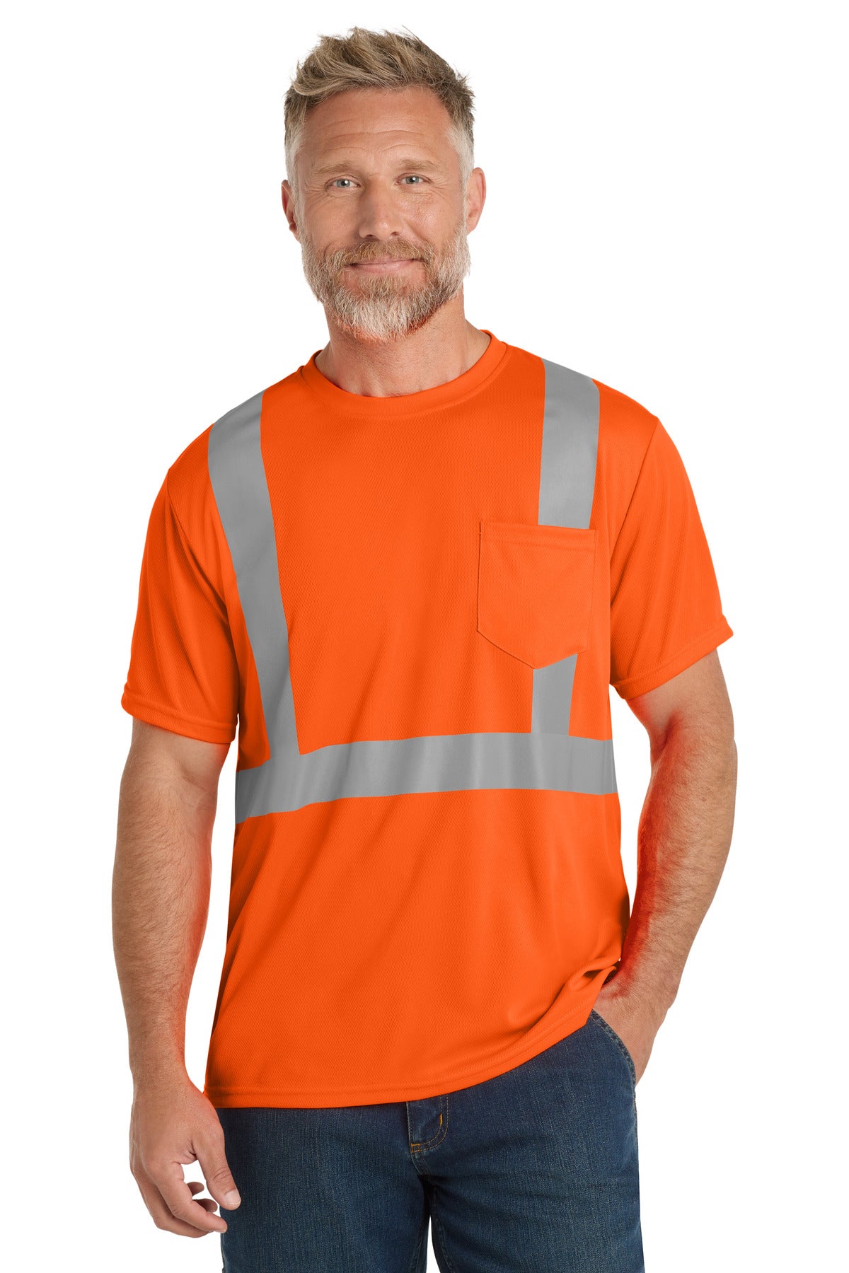 CornerStone ® ANSI 107 Class 2 Mesh Tee. CS200 - Safety Orange - 2XL