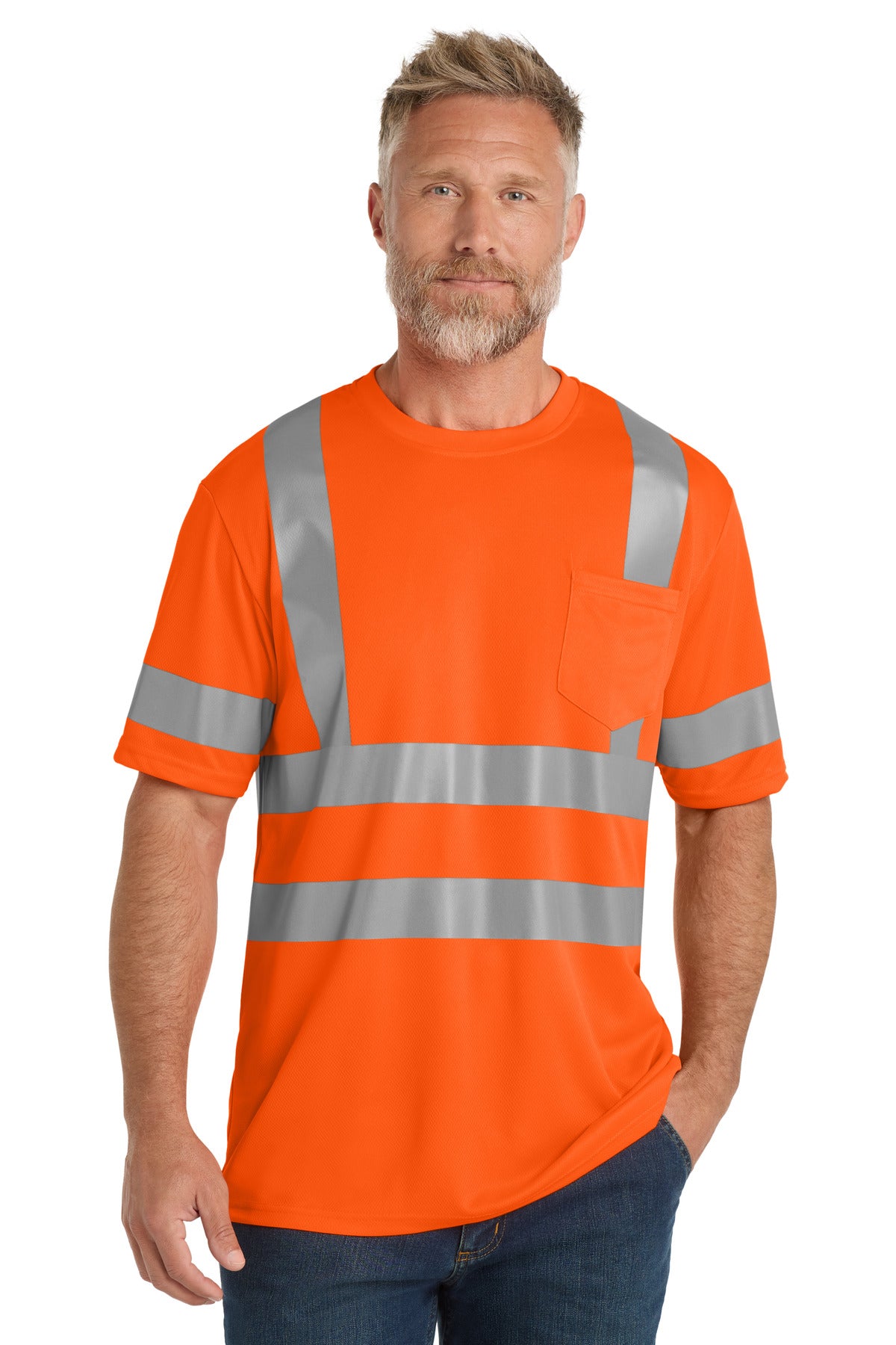 CornerStone ® ANSI 107 Class 3 Mesh Tee. CS202 - Safety Orange - 2XL