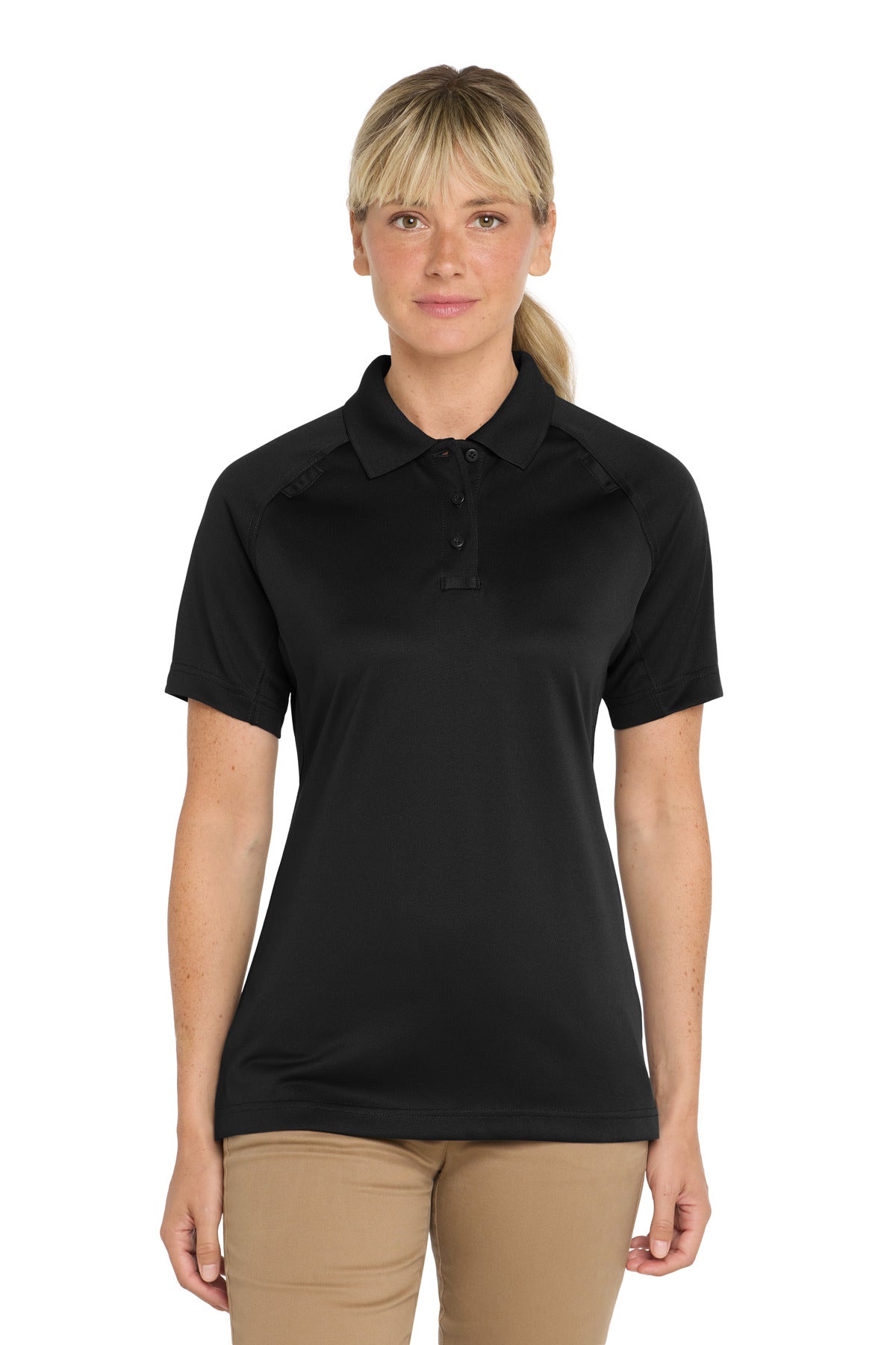 CornerStone® Women's Select Snag-Proof Tactical Polo. CS411 - Black - XS